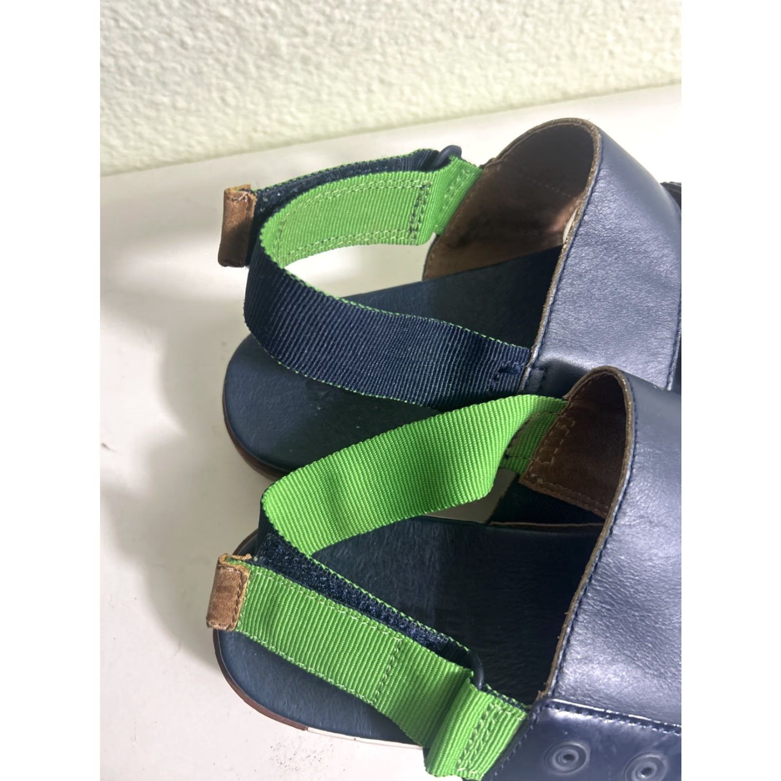 SOREL Sorel Womens Sandal Size 7 Strappy Ankle Strap Leather White Blue Green Color Casual Shoes Womens Size US 7 / IT 37 - 4 Thumbnail