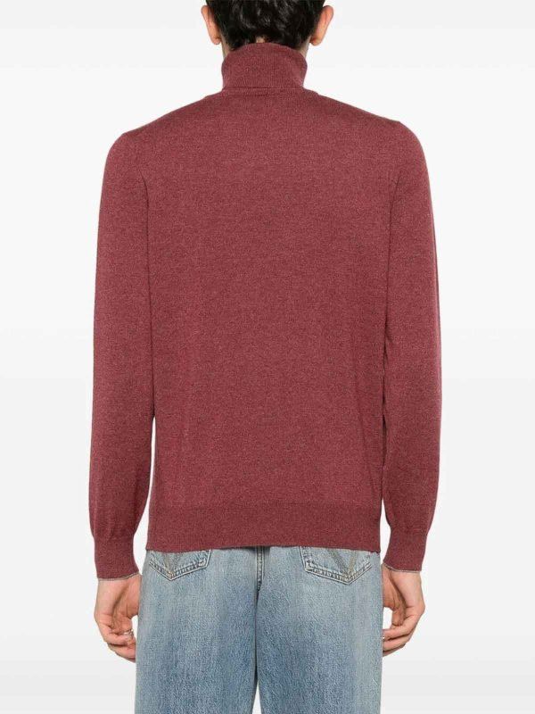 Brunello Cucinelli o1y0526 Turtleneck Sweater in Brick Size US L / EU 52-54 / 3 - 3 Thumbnail