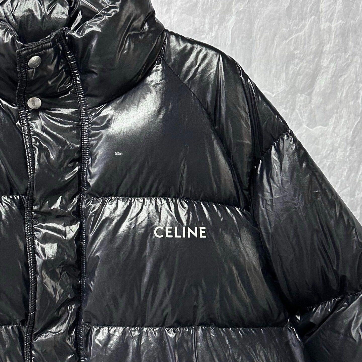 Celine Celine Logo Print Stand Collar Down Jacket Size US M / EU 48-50 / 2 - 3 Thumbnail