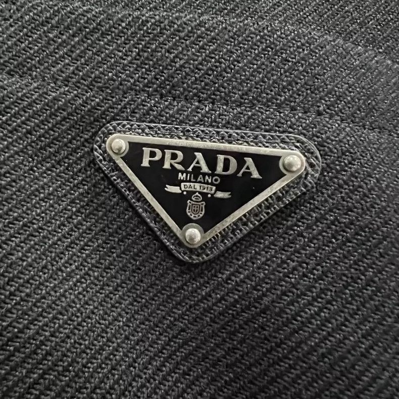Prada PRADA Black Triangle Logo Collar Jacket-2506 Size US M / EU 48-50 / 2 - 3 Thumbnail