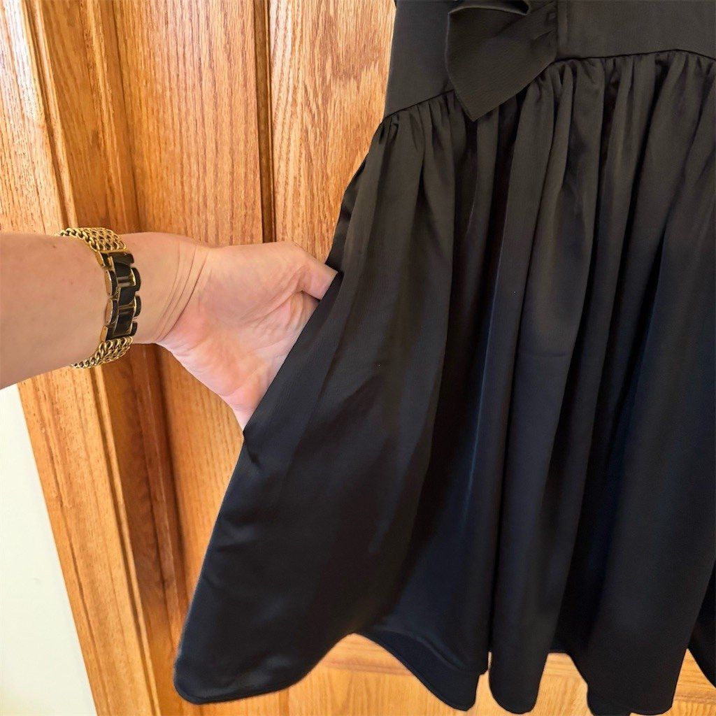 Other Entro Dress Womens Size S Black V-Neck Babydoll Mini Ruffle Size S / US 4 / IT 40 - 4 Thumbnail