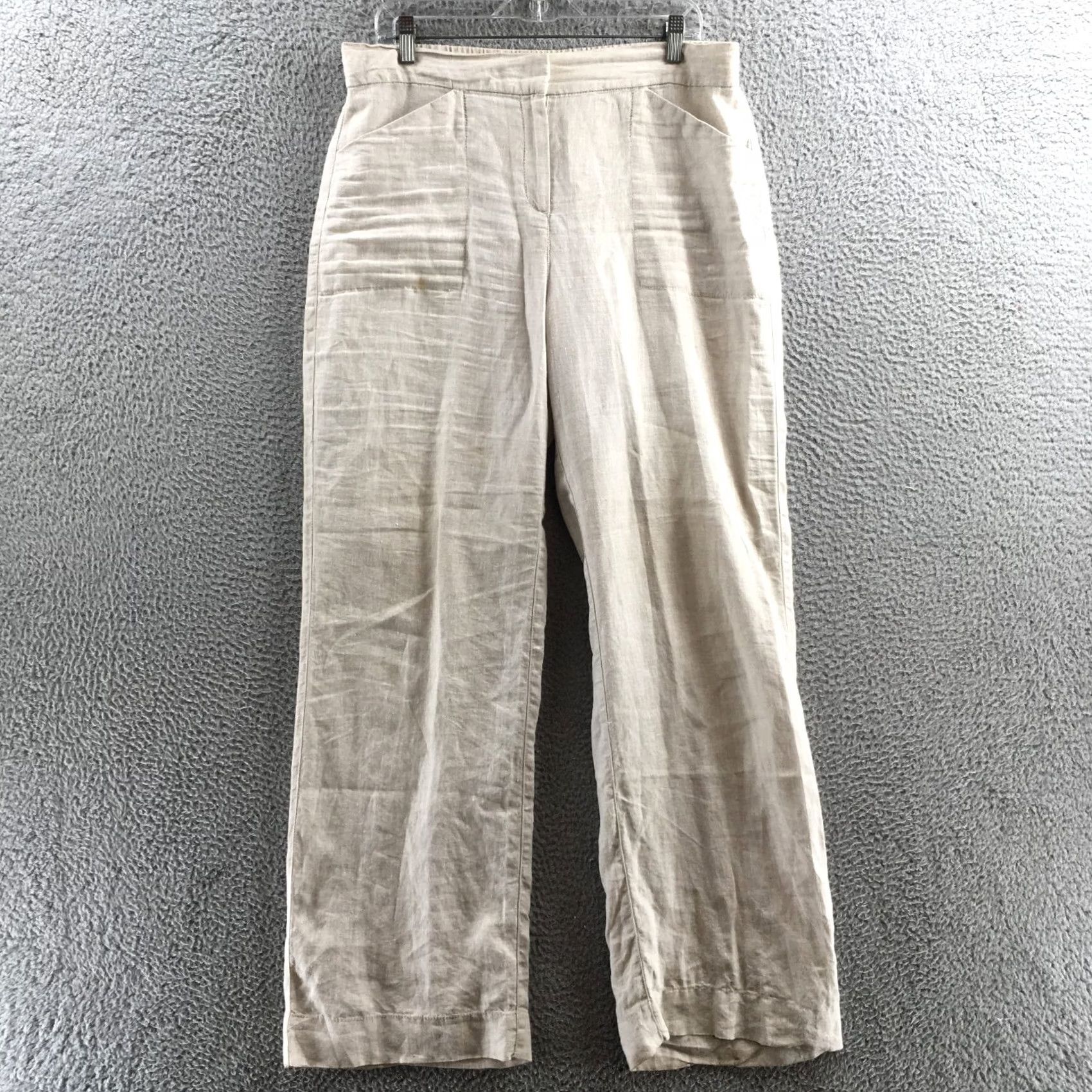Vintage Chico’s Pants Womens 1.5 Beige Wide Leg Elastic Waist Zip Fly Pockets Casual - Chico’s Pants - Beige - Wide Leg - Casual - Womens - 1.5 - Regular Fit Size 26" / US 2 / IT 38 - 2 Thumbnail