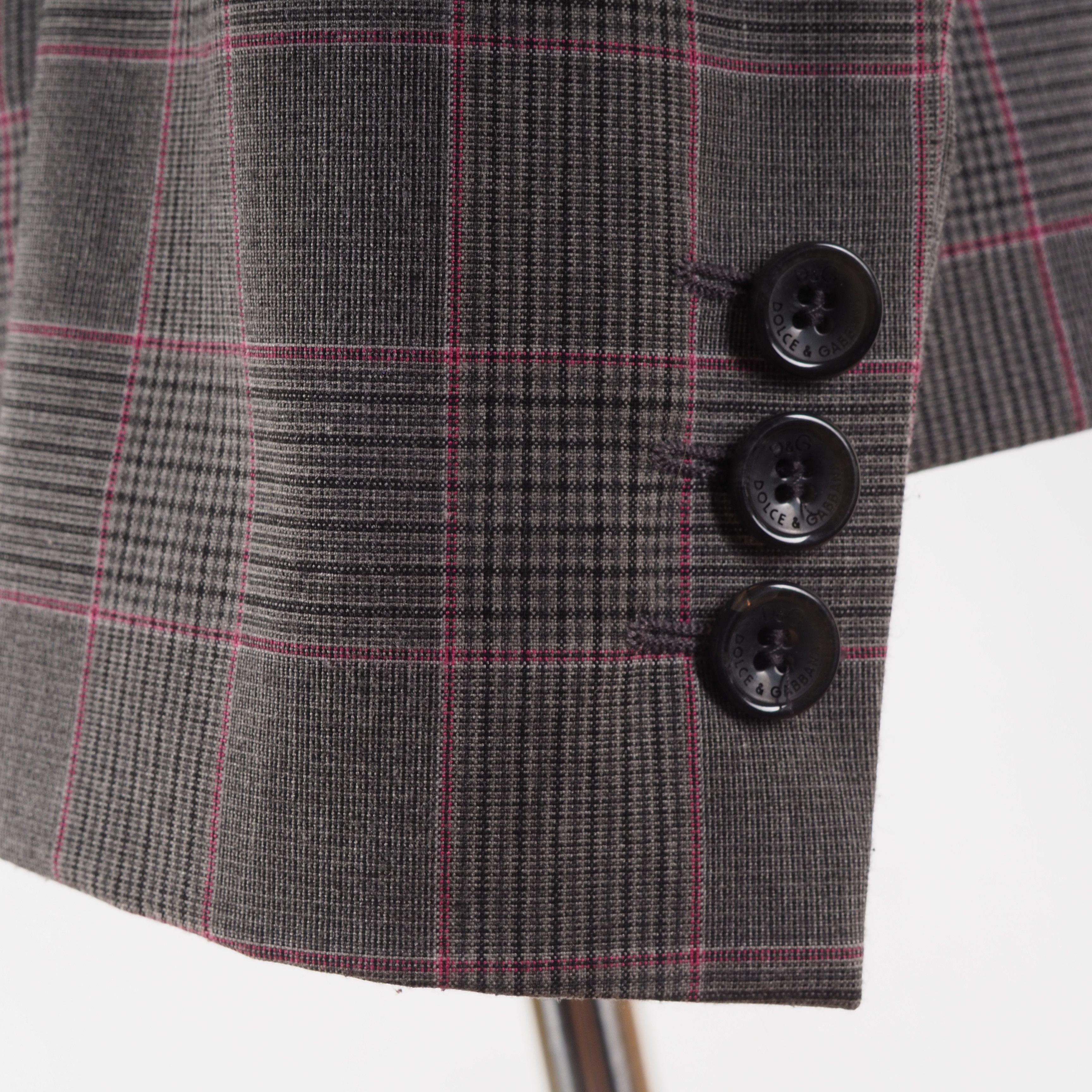 Dolce & Gabbana × Vintage Dolce&Gabbana Vintage Women's Gray Blazer Jacket Size S / US 4 / IT 40 - 5 Thumbnail
