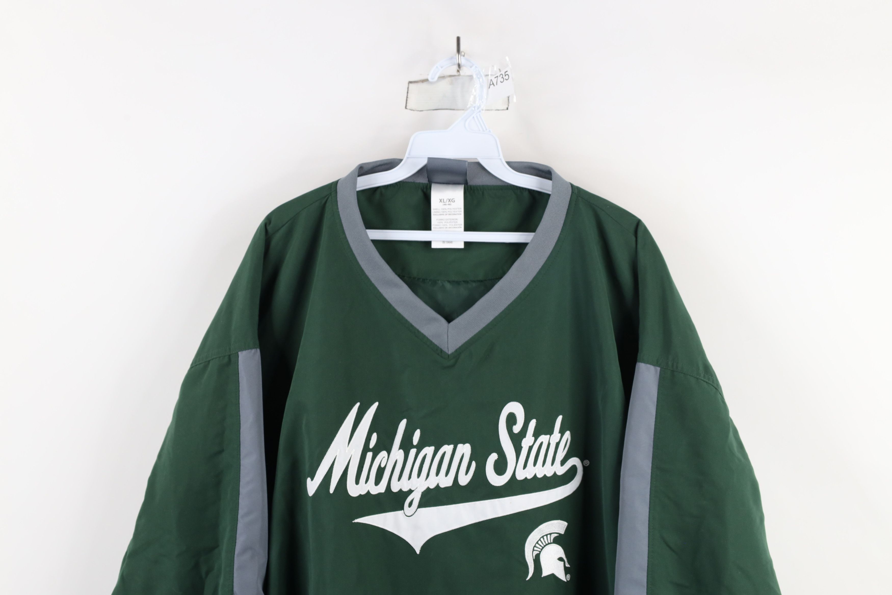 Vintage Vintage Script Michigan State University Windbreaker Jacket Size US XL / EU 56 / 4 - 2 Thumbnail