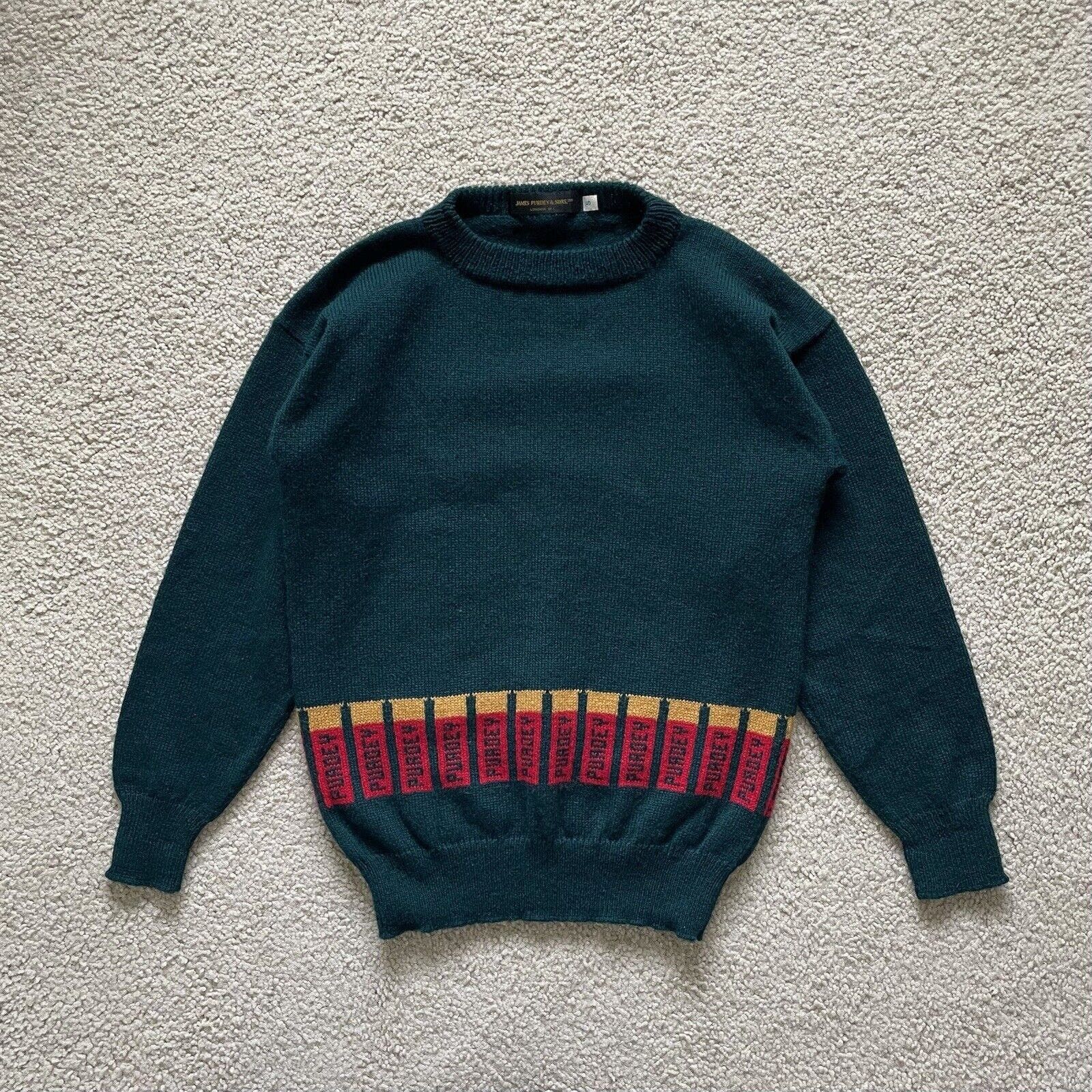 image of Purdey Pure New Wool Bespoke Sweater - Forest Green, Men's (Size Small)