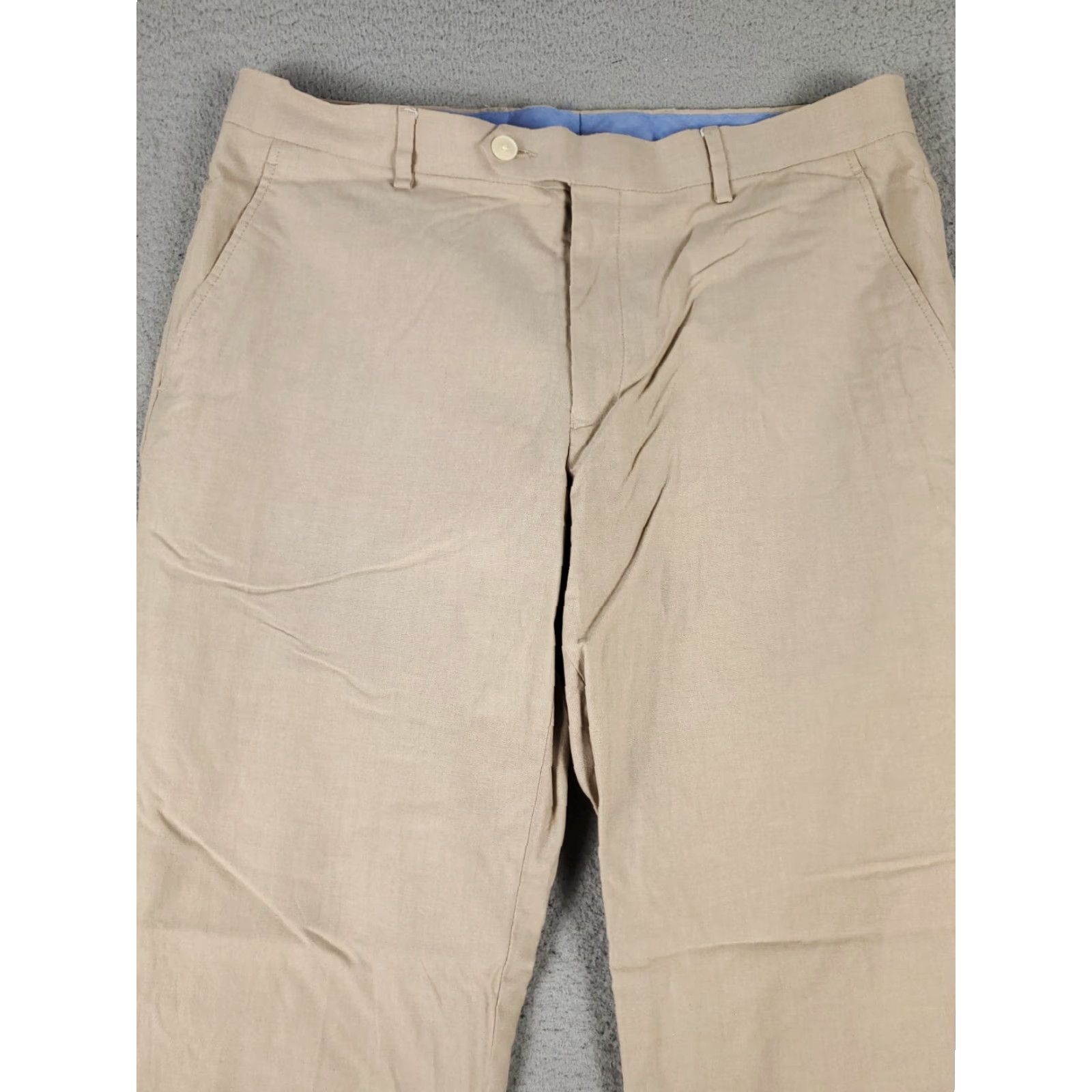 Tommy Hilfiger VINTAGE Tommy Hilfiger Pants Men 32x29 Beige Dress Flat Front Chino Regular Fit Size US 32 / EU 48 - 2 Thumbnail