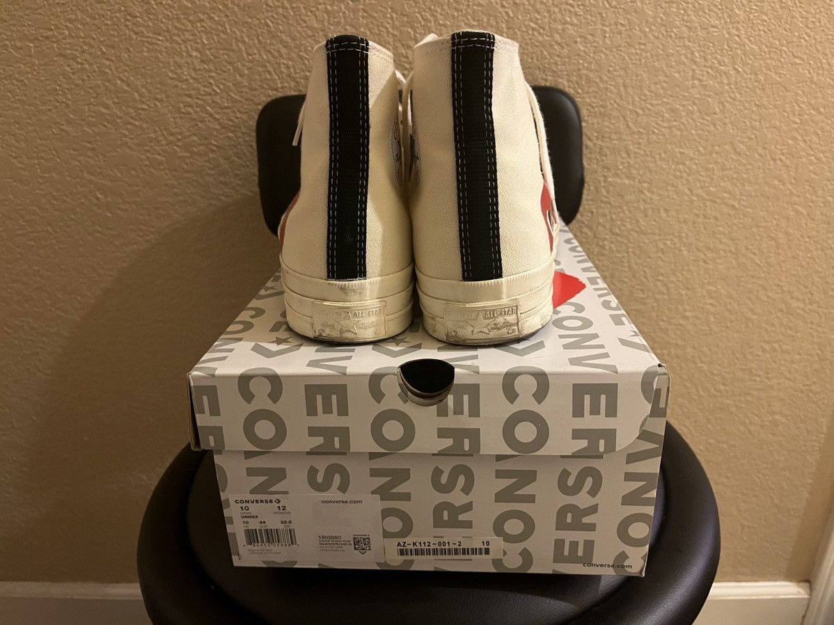 Comme des Garcons PLAY × Converse Converse x Comme Des Garçons High Top Sneakers Size US 10 / EU 43 - 4 Thumbnail