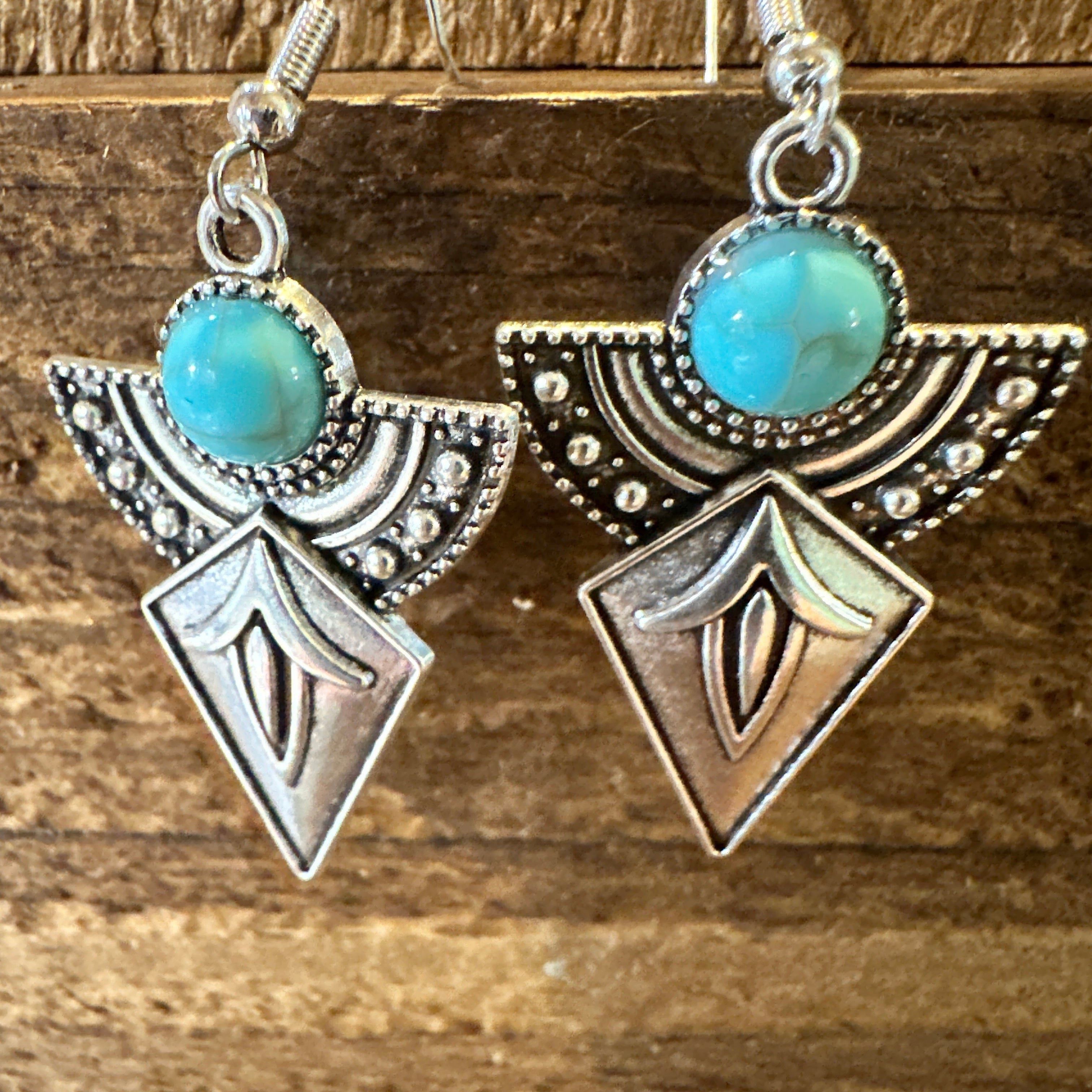 Other Boho Hippie Vintage Arrow Dangle Wire Earrings, Turquoise St Size ONE SIZE - 5 Thumbnail