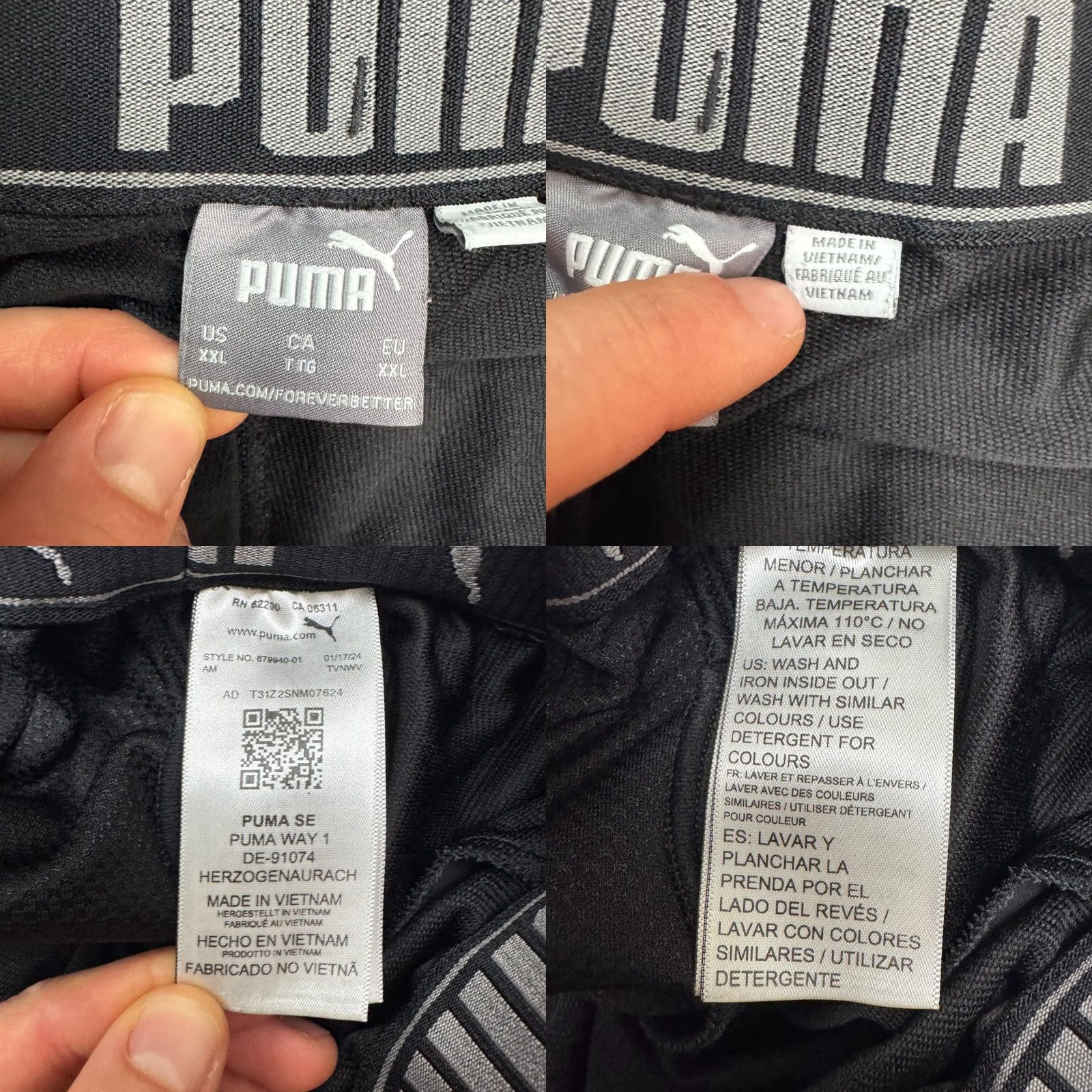Puma PUMA Way 1 Athletic Shorts Mens 2XL Black Elastic Waist Pocket Activewear Casual Urban Sports Size US 39 - 8 Thumbnail