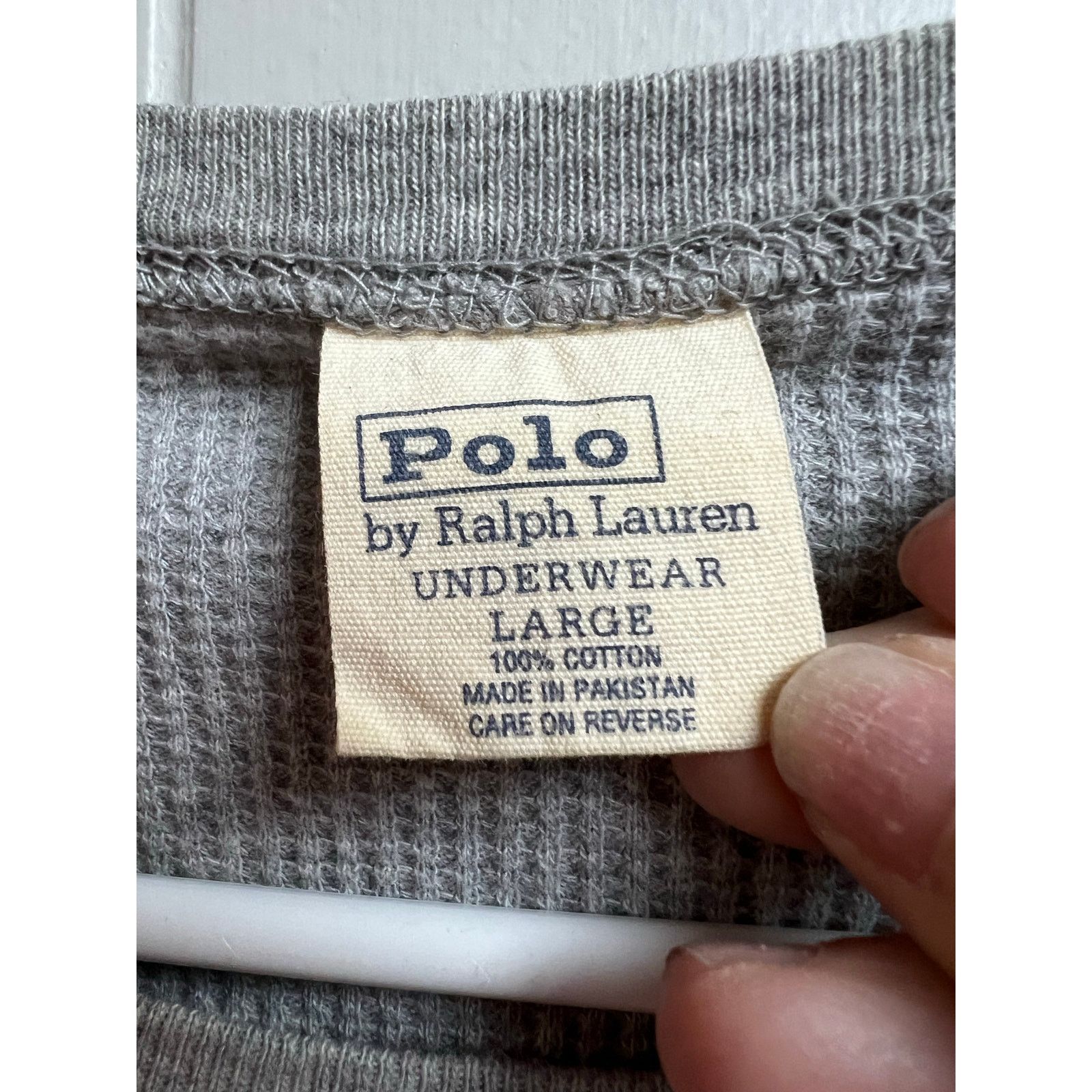 Ralph Lauren Polo by Ralph Lauren Underwear Gray Waffle Knit Shirt Gray Size US L / EU 52-54 / 3 - 2 Thumbnail