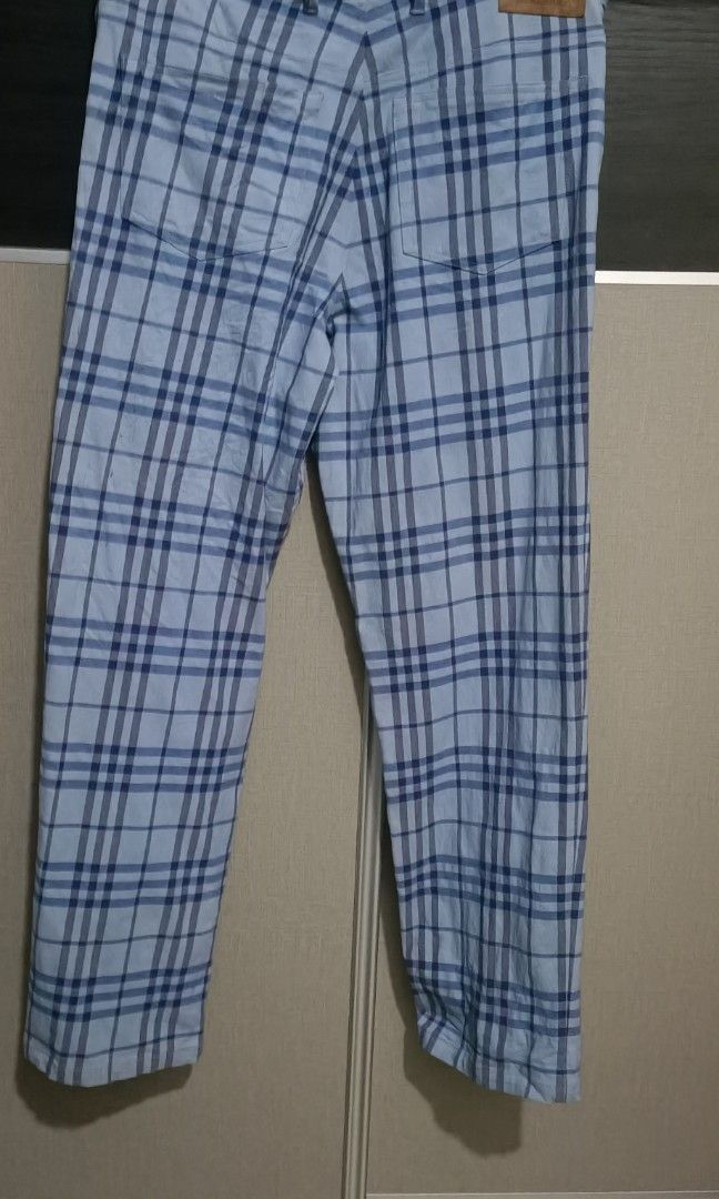 Burberry Burberry Nova Check Trousers OG Blue Plaid 36R Size US 36 / EU 52 - 5 Thumbnail
