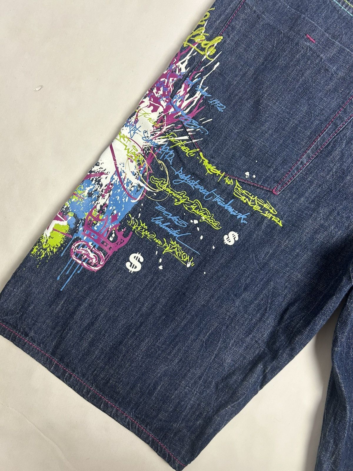 Ecko Unltd. × Vintage VTG Y2K Ecko Unltd. Printed Jorts Size US 34 / EU 50 - 6 Thumbnail