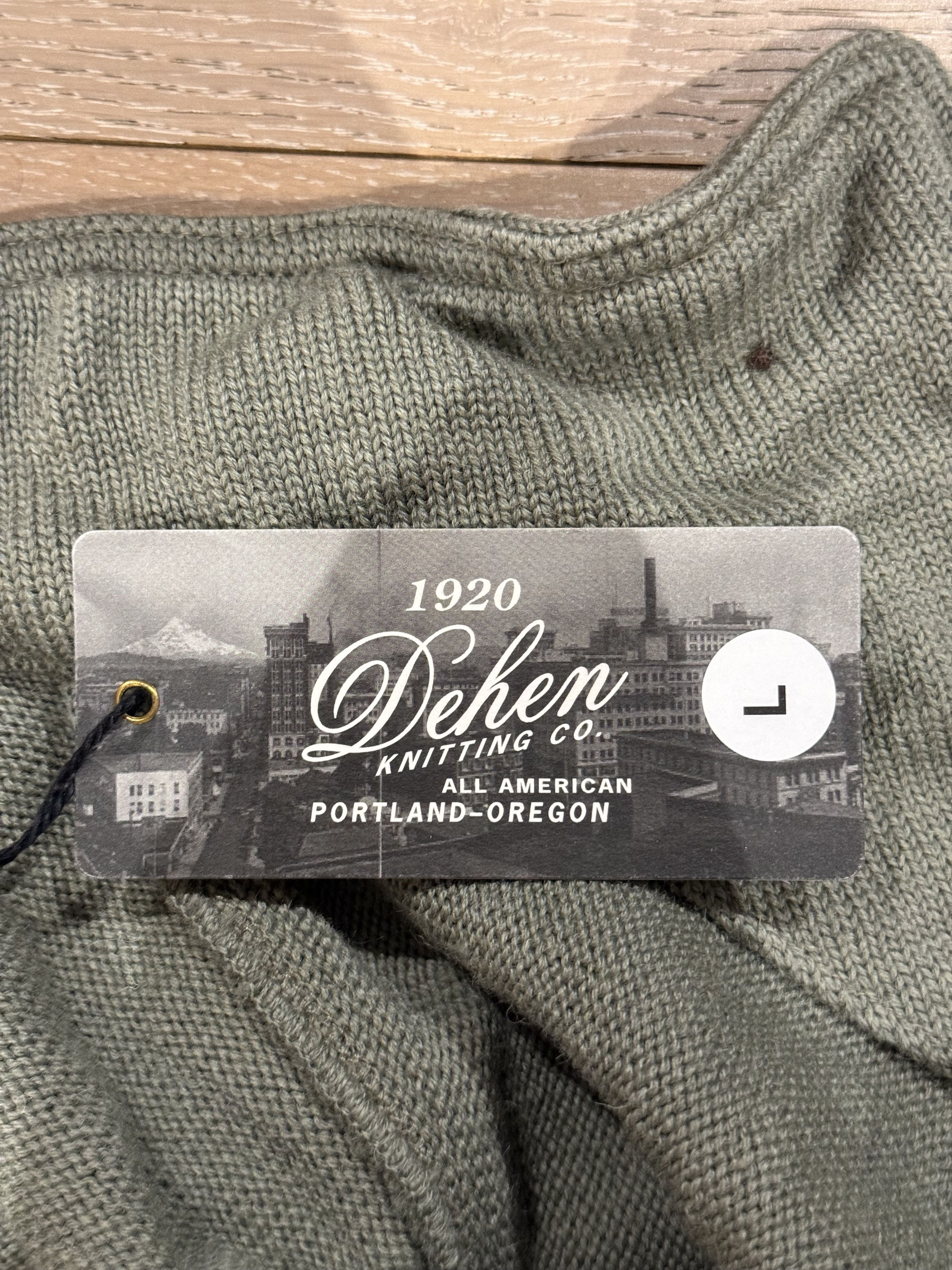 Dehen 1920 💚 Dehen 1920 Submariner Sweater Coat Sage Large NEW Size US L / EU 52-54 / 3 - 18 Thumbnail