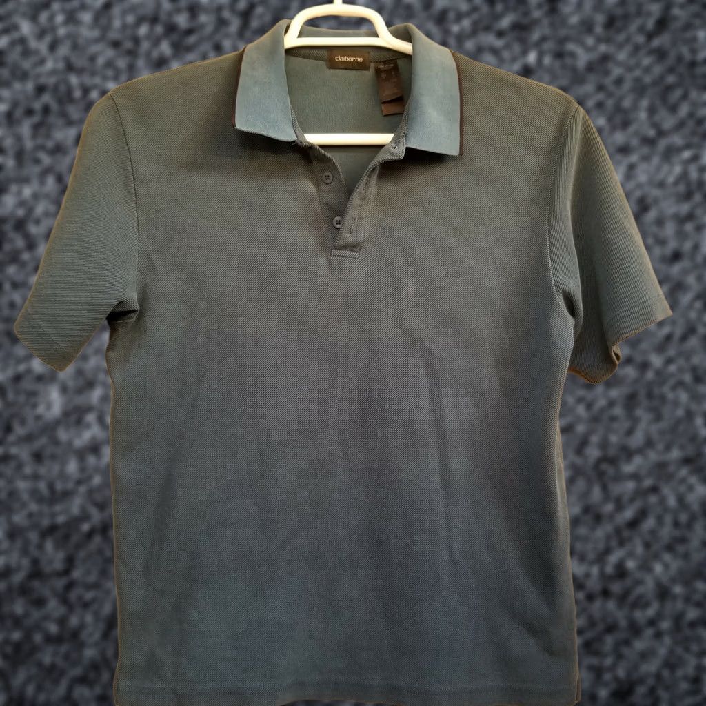 Liz Claiborne Claiborne Men's Large Blue Pinstripe Polo Shirt Short Sleeves Cotton Blend Casual Size US L / EU 52-54 / 3 - 1 Thumbnail