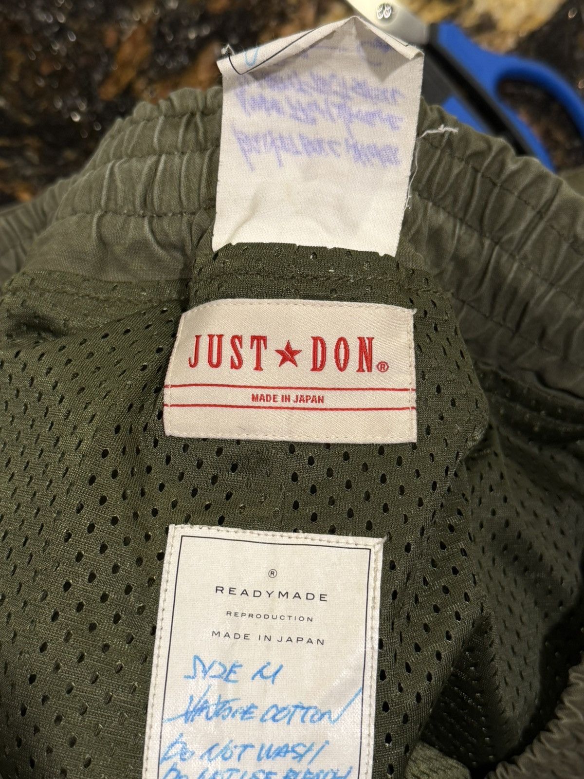Just Don Just Don x READYMADE Military Green All Star Gold Shorts Size US 32 / EU 48 - 11 Thumbnail