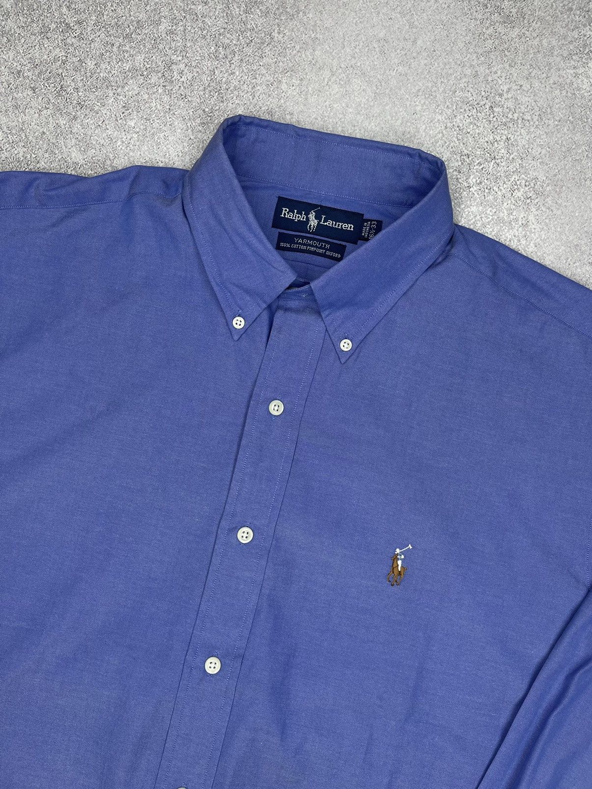 Polo Ralph Lauren Vintage New Polo Ralph Lauren Classic Shirt Blue Y2K Size US XL / EU 56 / 4 - 4 Thumbnail