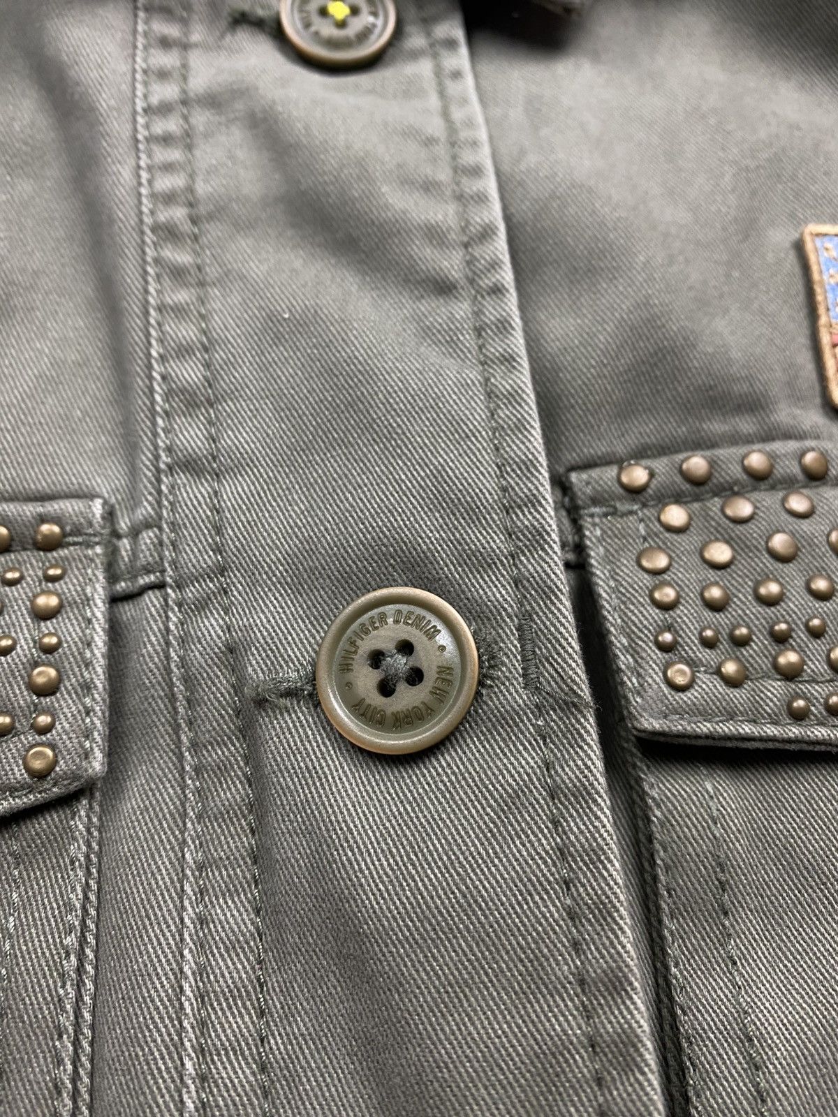Japanese Brand × Tommy Hilfiger Jacket Tommy Hilfiger military casual 90’s MA-1 denim rare Size L / US 10 / IT 46 - 8 Thumbnail