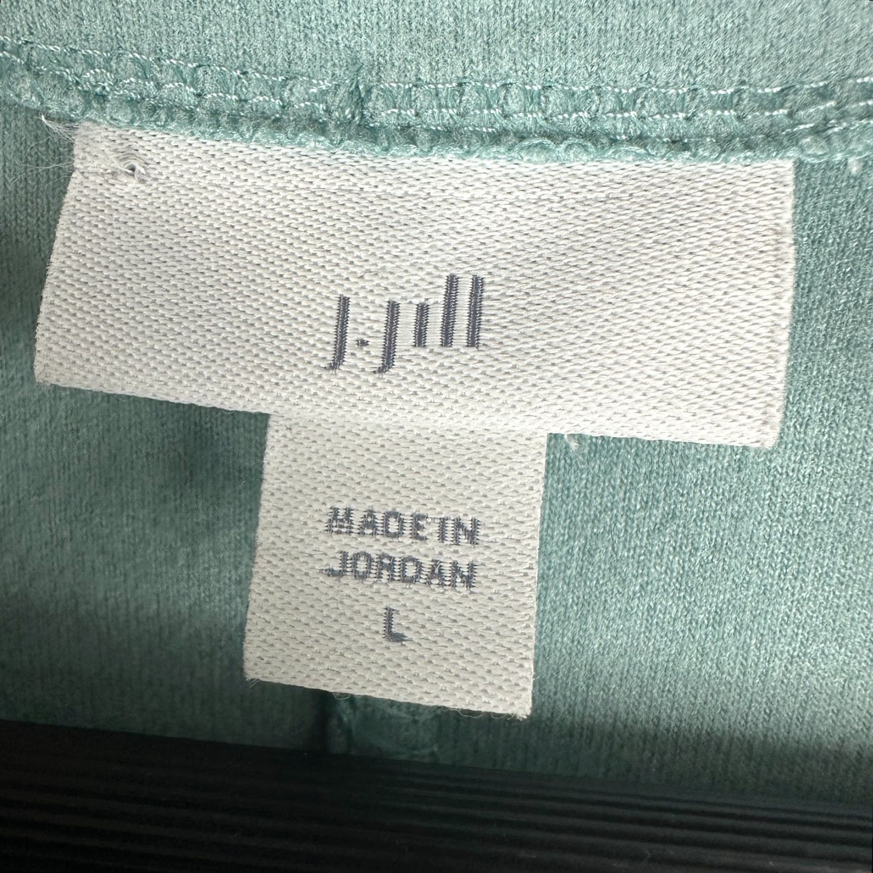 J. Jill J. Jill Top Womens Large Green Stretch Knit Mock Neck Long Sleeve Pullover Shirt Size L / US 10 / IT 46 - 5 Thumbnail