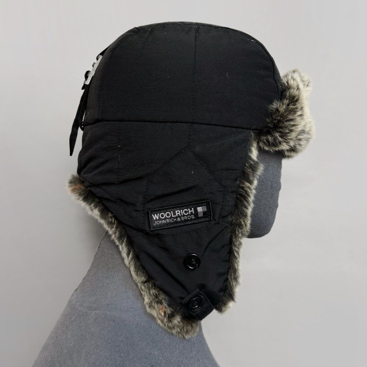 Woolrich Woolen Mills Woolrich Trapper Hat Rabbit Fur Trim Ushanka Y2K Size ONE SIZE - 2 Thumbnail