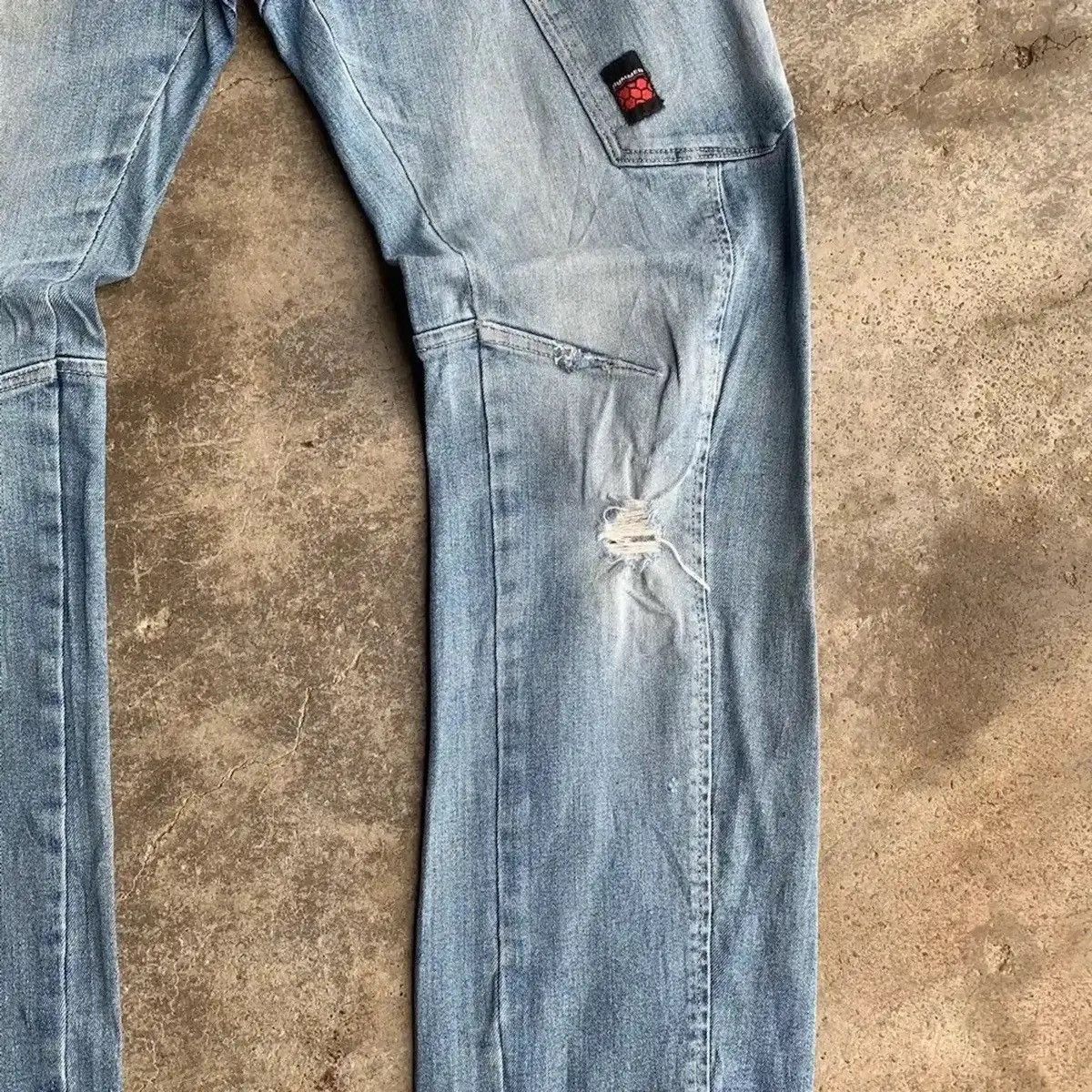 Vintage DISTRESSED DENIM TROUSERS HUMMER CURVE LEGS JEAN FADED PANTS Size US 29 - 8 Thumbnail