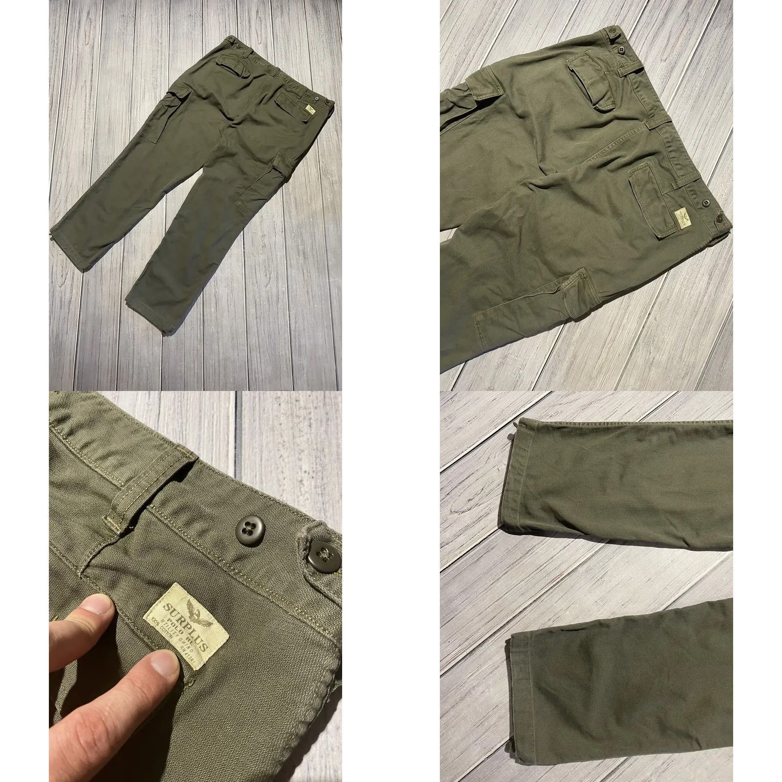 Ralph Lauren VINTAGE Denim & Supply Ralph Lauren Cargo Pants Army USA Men Green 38x30 Cargo Mens Size US 38 / EU 54 - 8 Thumbnail