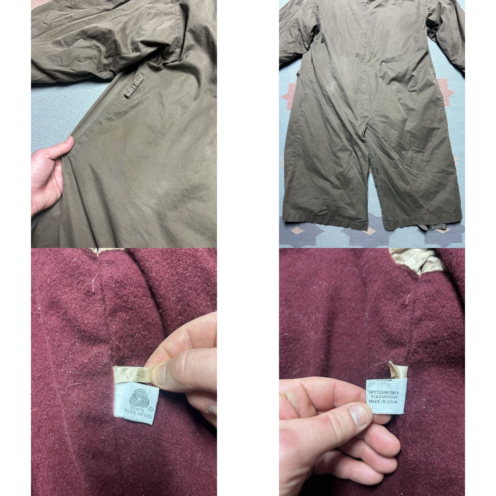 Vintage Sanyo JACKET Trench Coat Wool Lined Long Brown Tan 42 Men’s Large L Size US L / EU 52-54 / 3 - 8 Thumbnail