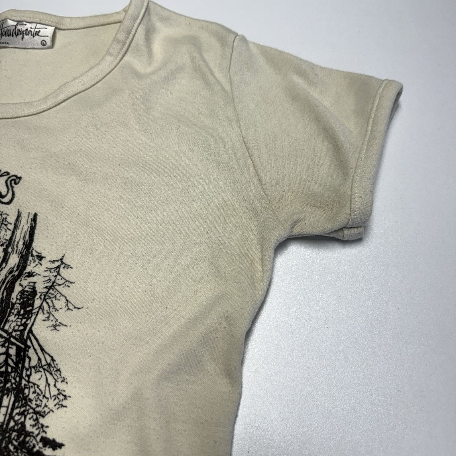 Hanes Vintage Hanes Designer Tees Womens Large 16x21 Cabin Mountai Size L / US 10 / IT 46 - 5 Thumbnail