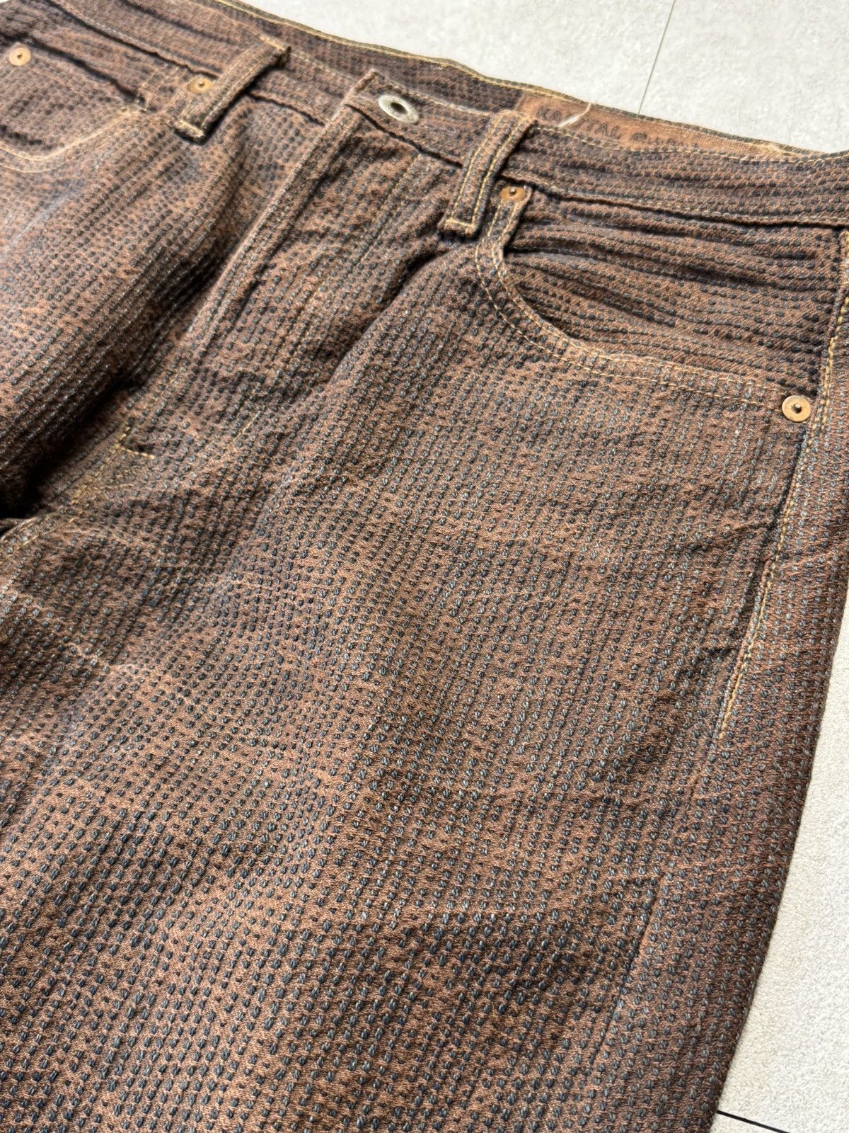 Kapital × Kapital Kountry Kapital Kountry KAKISIBU SASHIKO Century Denim Jeans Size US 32 / EU 48 - 3 Thumbnail