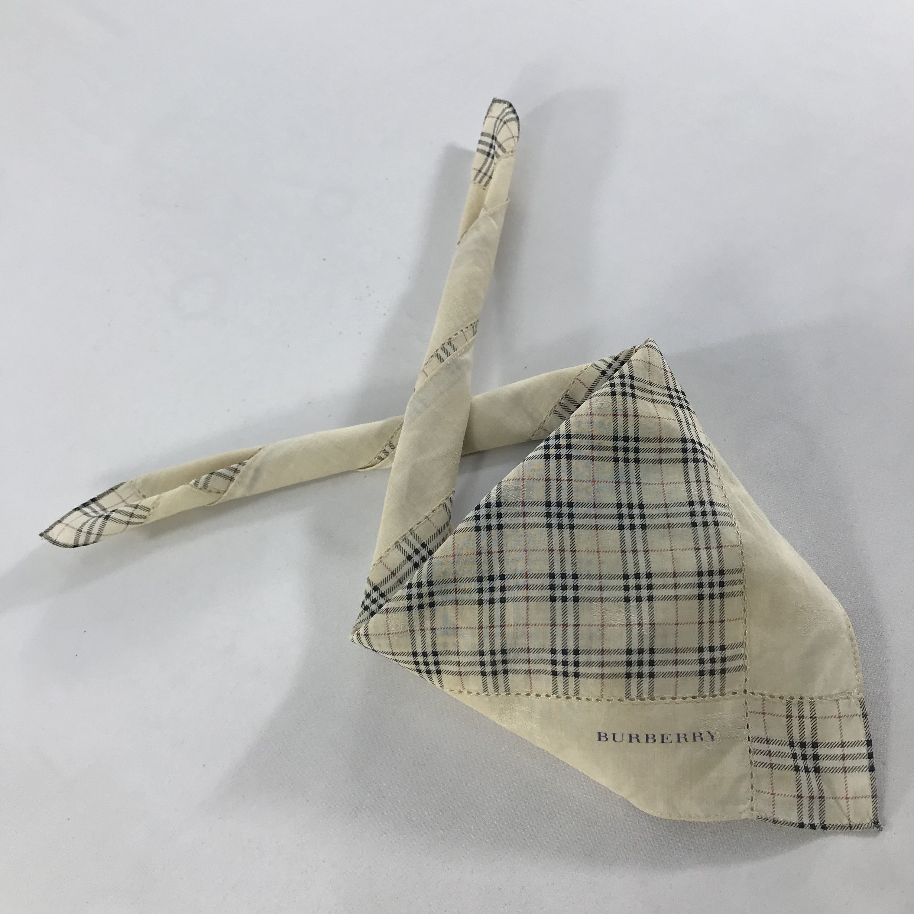 Burberry × Vintage Burberry Bandana / Handkerchief / Neckerchief -S1762 Size ONE SIZE - 6 Thumbnail