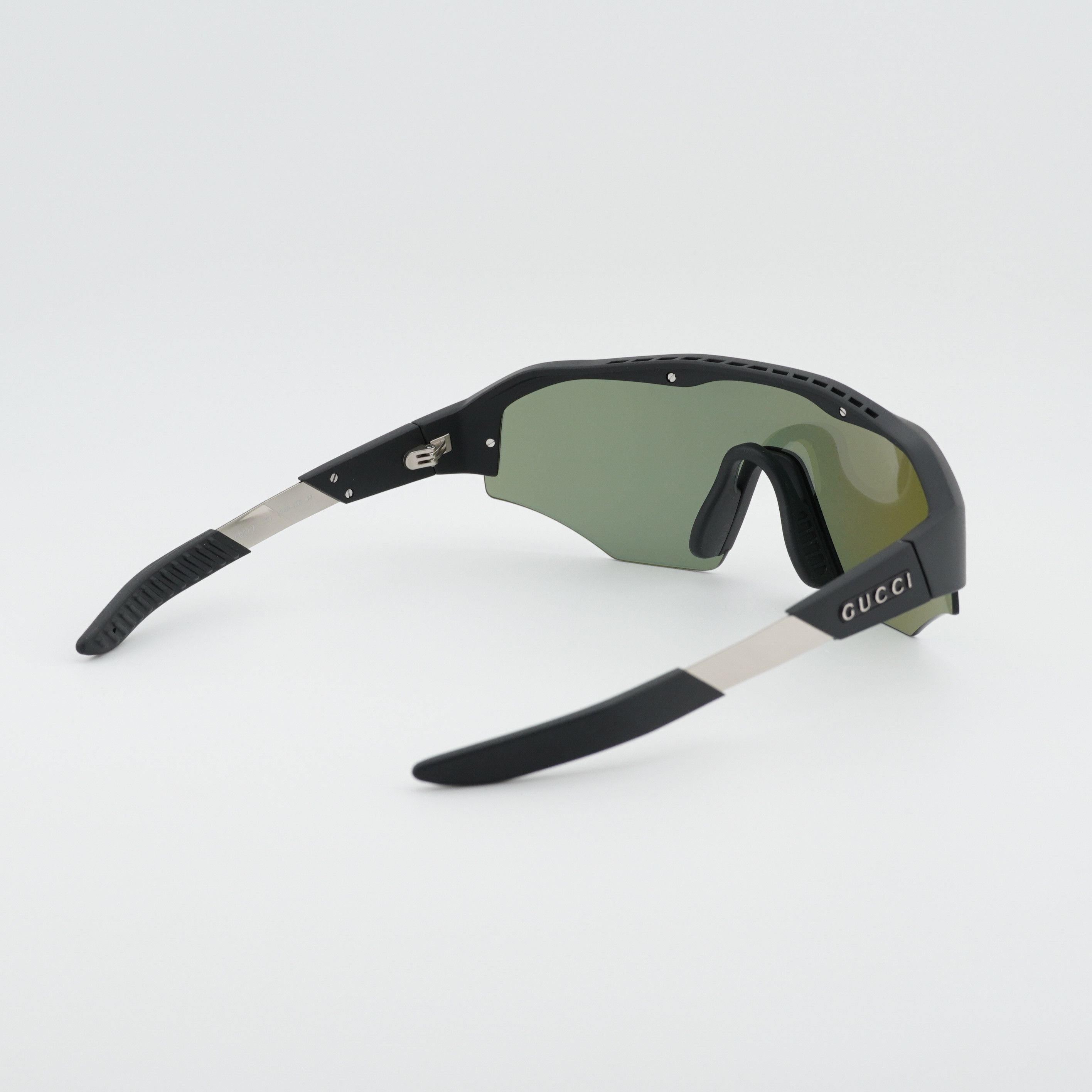Gucci Gucci GG2017S 001 Sunglasses Black / Yellow Shield Frame Size ONE SIZE - 7 Thumbnail