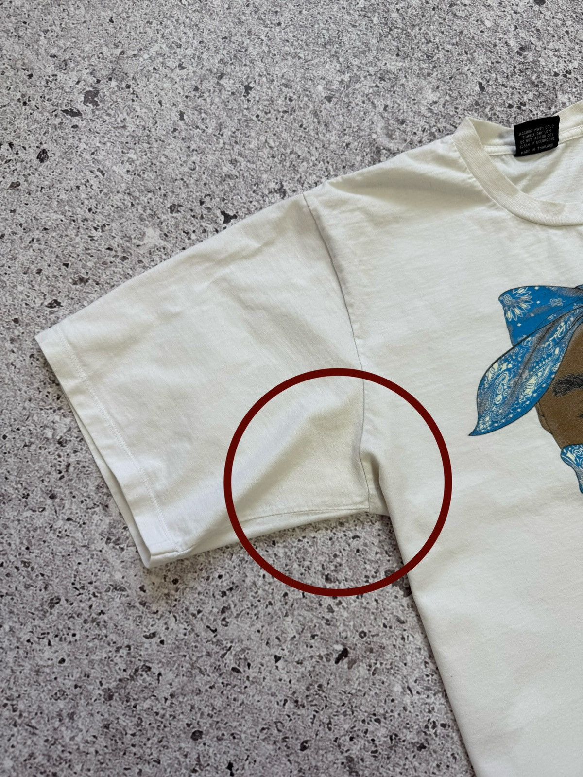 Band Tees × Rap Tees × Vintage Vintage 90’s Thug Life Rap Tough Face Tupac Bandana T-Shirt Size US XL / EU 56 / 4 - 11 Thumbnail