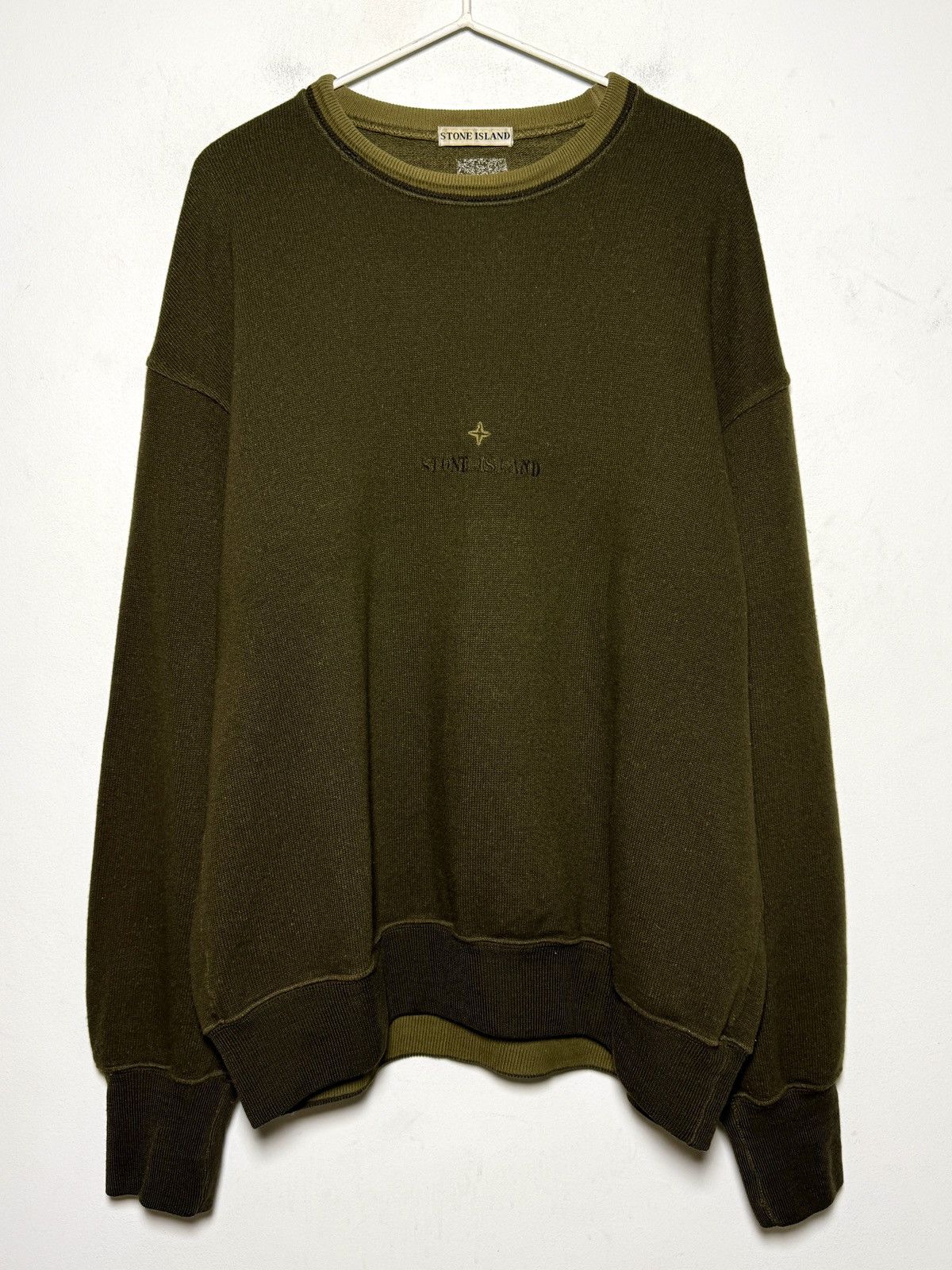 Stone Island stone island 90s wool/nylon crewneck sweater Size US XL / EU 56 / 4 - 3 Thumbnail