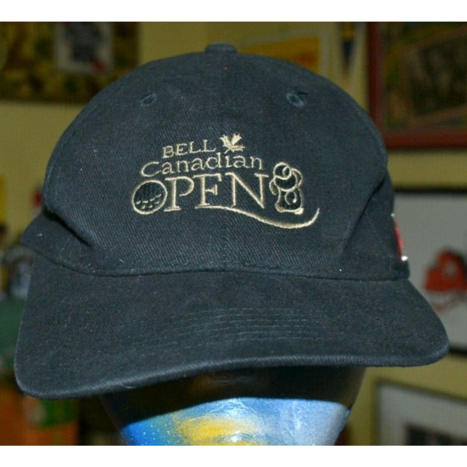 Bell Merkley Bell Canadian Open Golf Hat Cap Adjustable Men Black 100% Cotton Strapback Ball Cap Size ONE SIZE - 2 Thumbnail