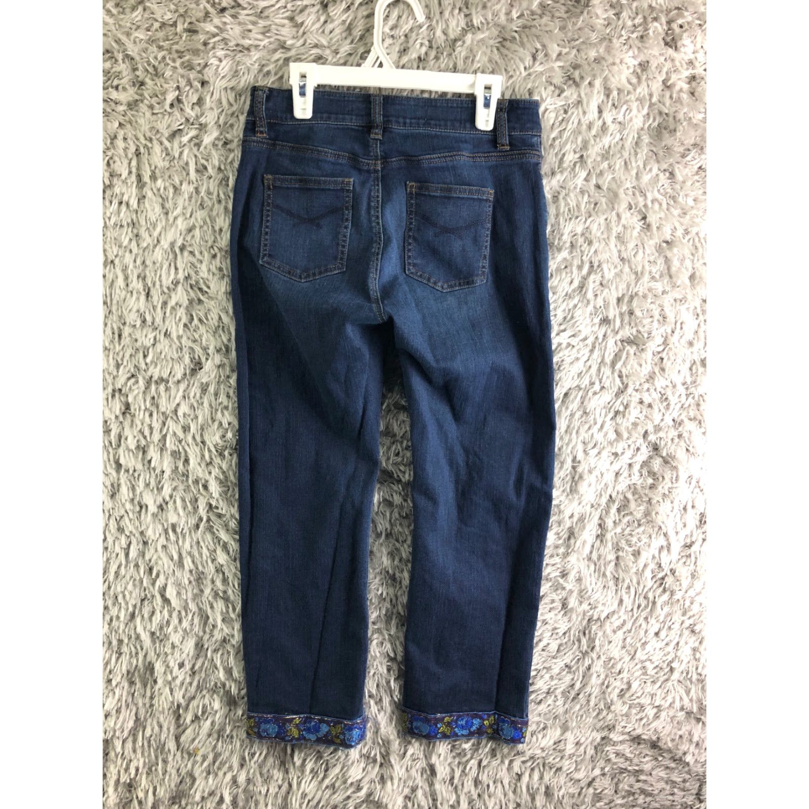 Gap Gap High Rise Cropped Straight Jeans Womens Size 25 Medium Wash Blue Denim 5-Pocket Size 42" / US 20 - 6 Thumbnail
