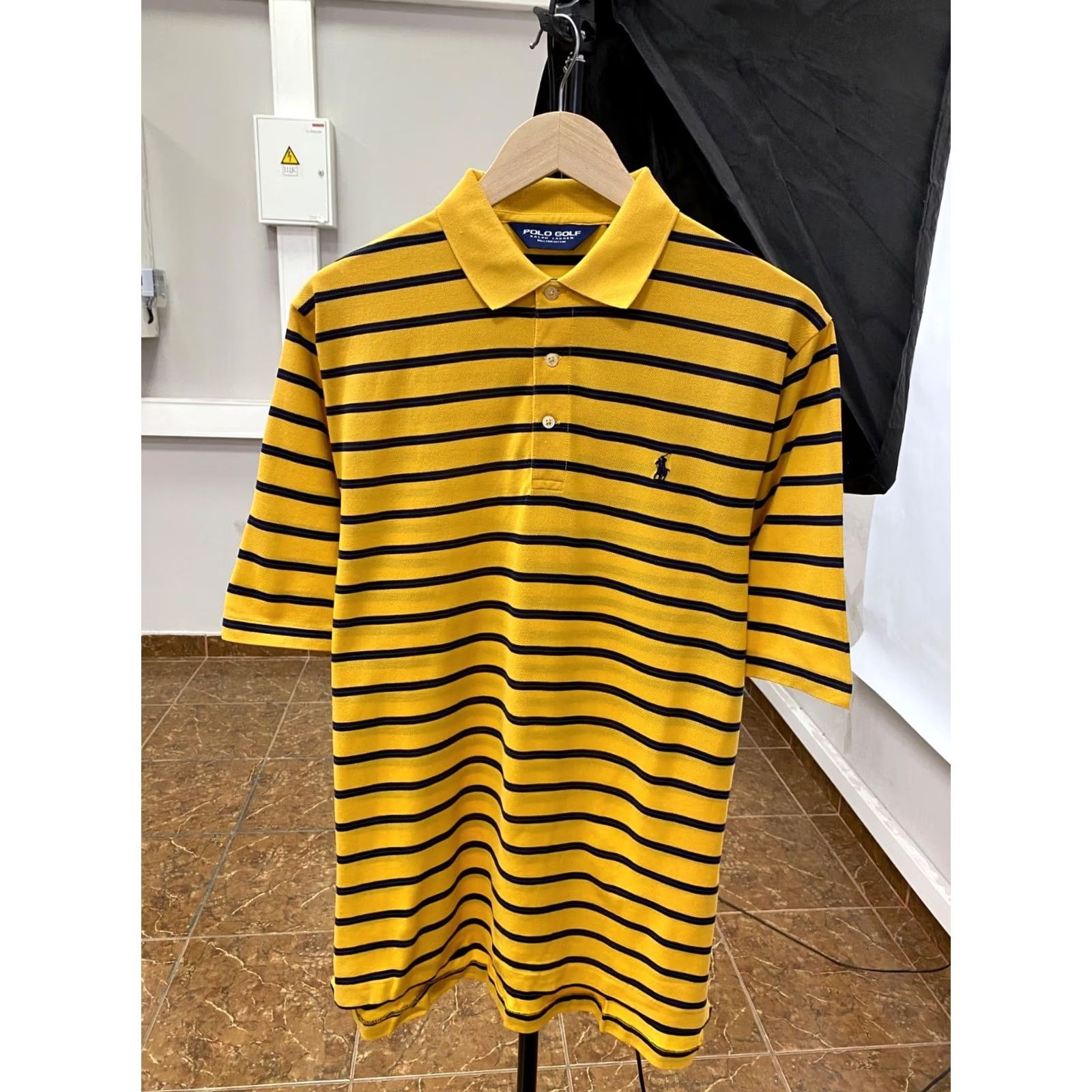 Ralph Lauren VINTAGE Polo Ralph Lauren Polo Golf T-Shirt 90s Yellow Mens M/L Short Sleeve Yellow 90s Golf Polo Ralph Lauren Mens Size US M / EU 48-50 / 2 - 2 Thumbnail