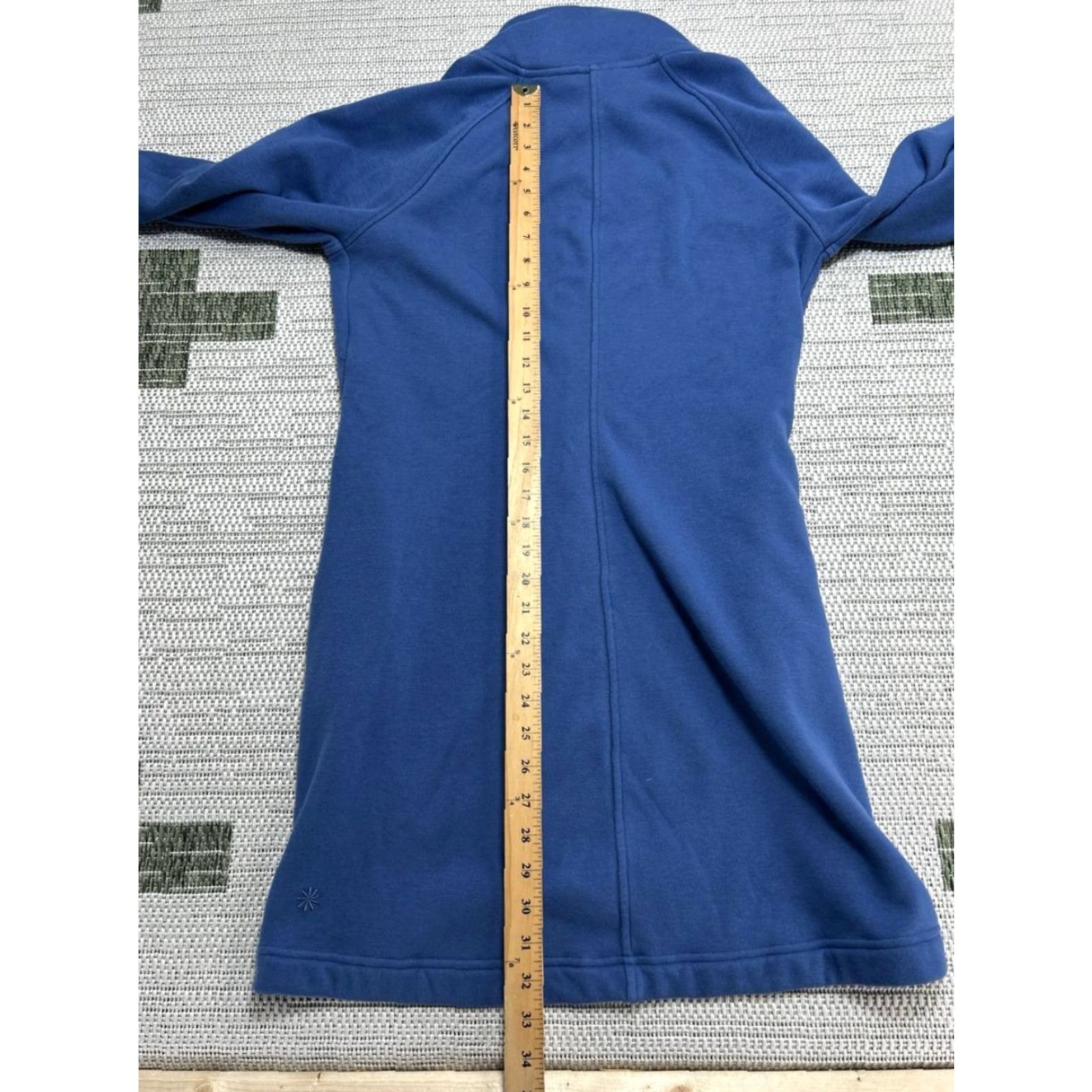 Athleta Athleta Sweatshirt Dress Women S Blue Cozy Karma Pocket Zip Funnel Neck Casual Modern Size S / US 4 / IT 40 - 5 Thumbnail