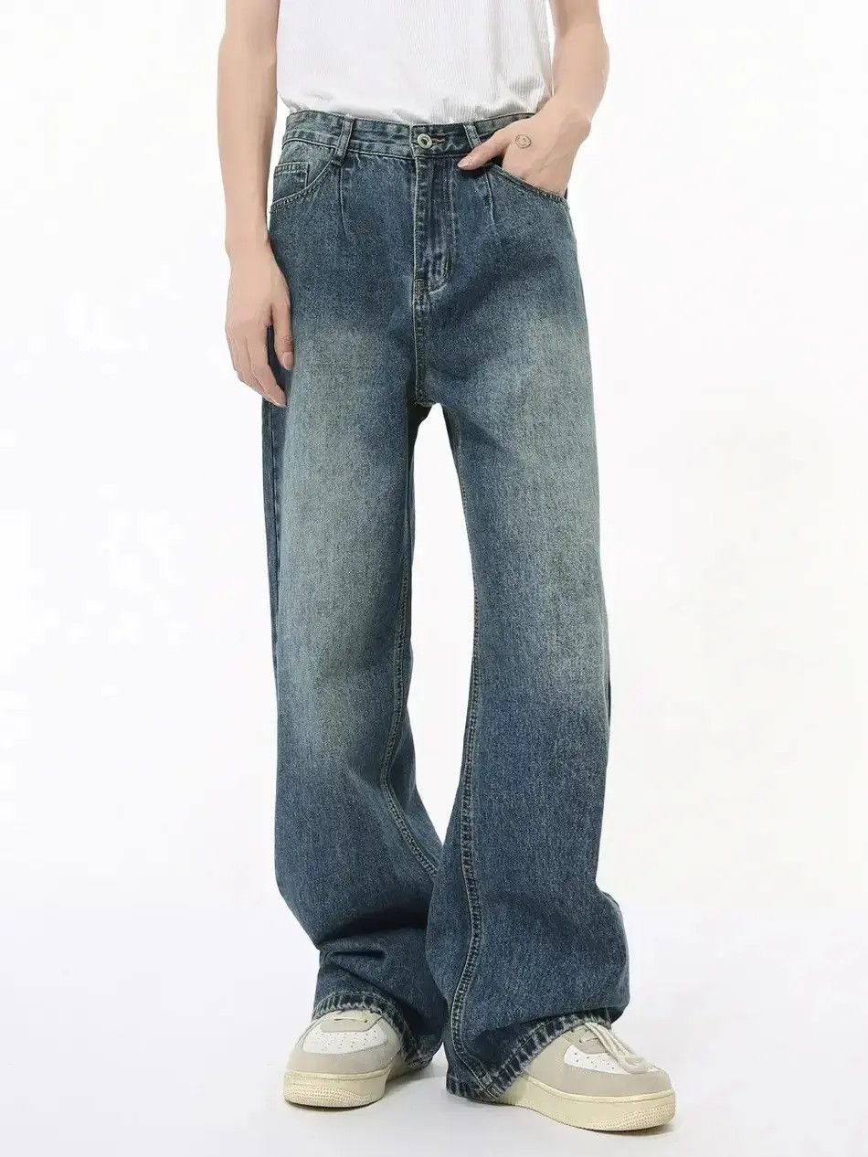Japanese Brand Retro straight leg high street wide leg jeans Size US 32 / EU 48 - 1 Thumbnail