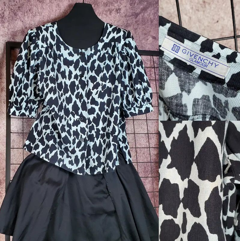 Givenchy Givenchy Black Cartoon Pattern Short-Sleeve Cardigan 0089 Size M / US 6-8 / IT 42-44 - 1 Thumbnail
