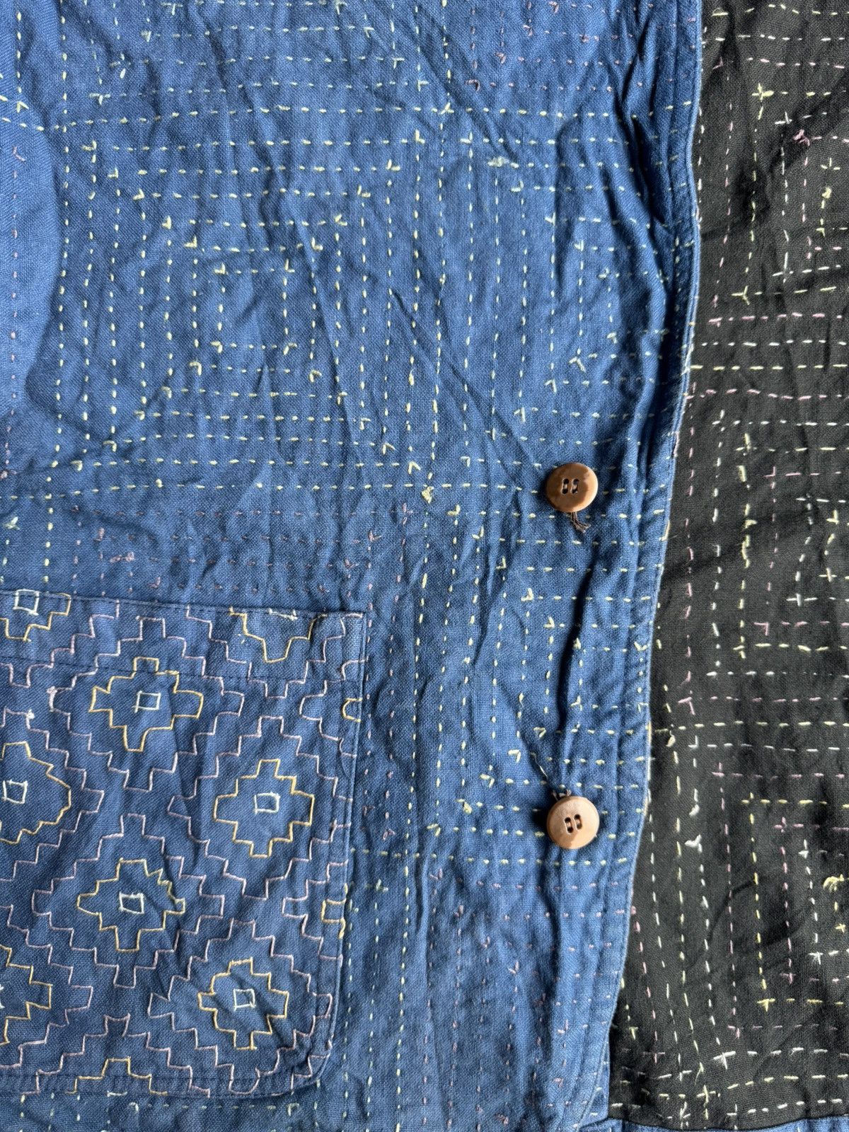 Japanese Brand VERY RARE VINTAGE JACKET SASHIKO BORO HANDMADE STITCHING Size US L / EU 52-54 / 3 - 4 Thumbnail