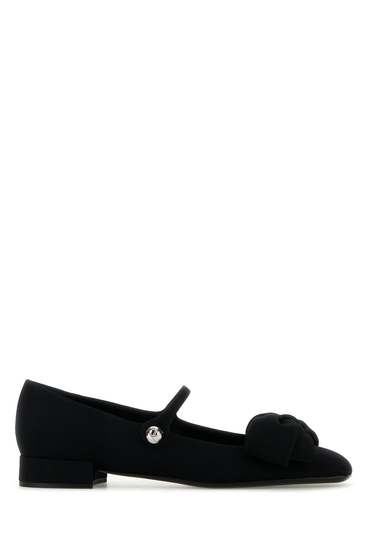 Valentino Black Crepe Bowjane Ballerinas Size US 9 / IT 39 - 1 Thumbnail