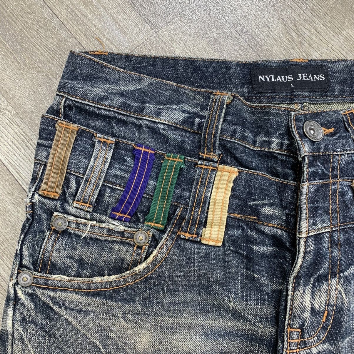 Japanese Brand × Le Grande Bleu (L.G.B.) LGB Style💥Nylaus Double Waist Distressed Denim Pants Size US 32 / EU 48 - 8 Thumbnail