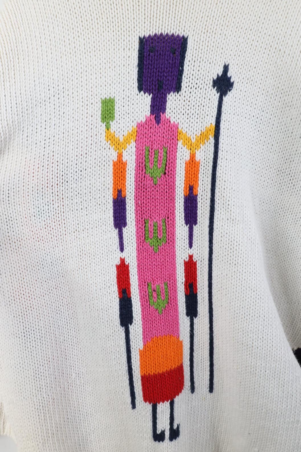 Vintage Vintage 90s Streetwear Intarsia Southwestern Folk Sweater Size ONE SIZE - 14 Thumbnail