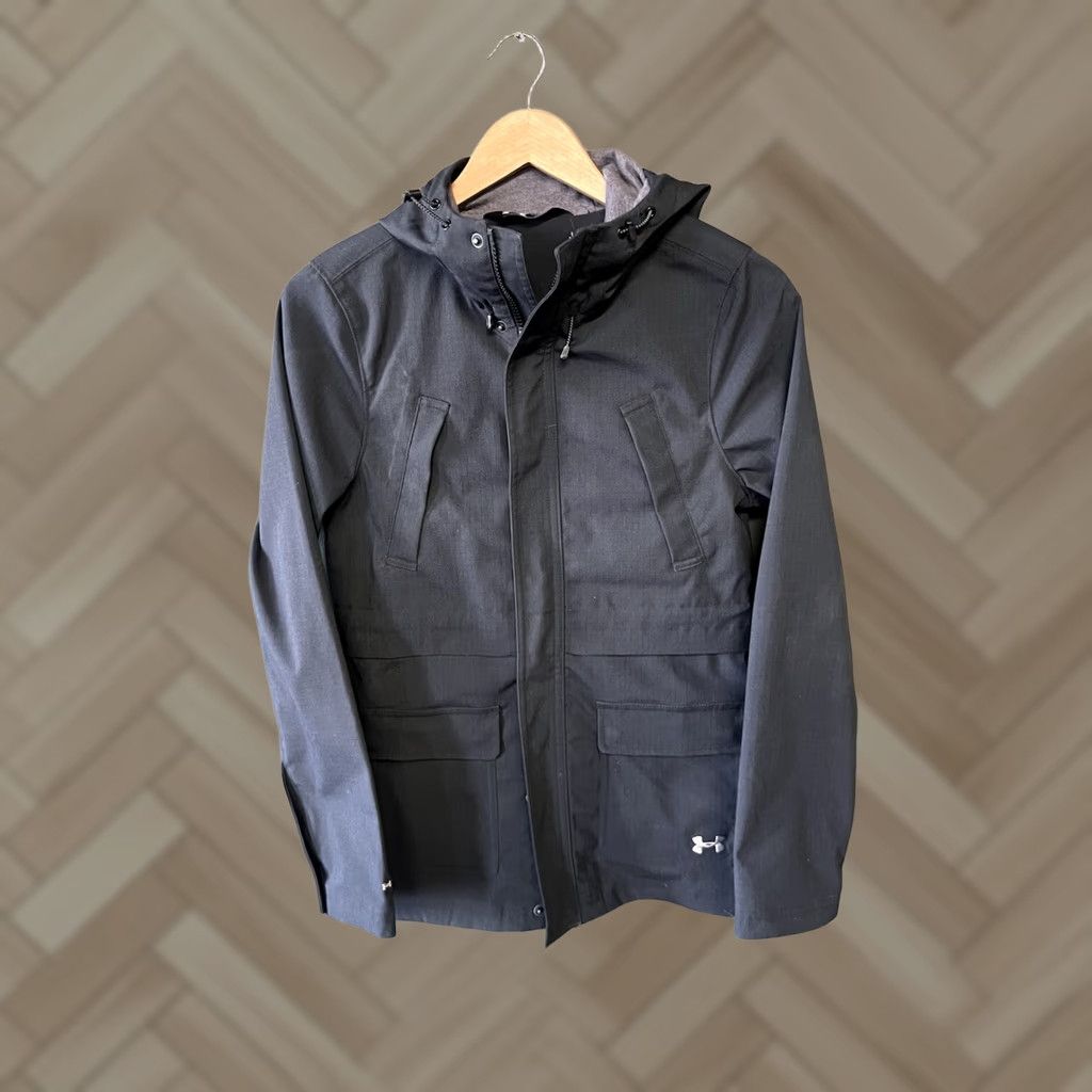 Under Armour Under Armour Womens Black Nylon Softshell Hooded Jacket XS Size Nylong? Size XS / US 0-2 / IT 36-38 - 1 Thumbnail