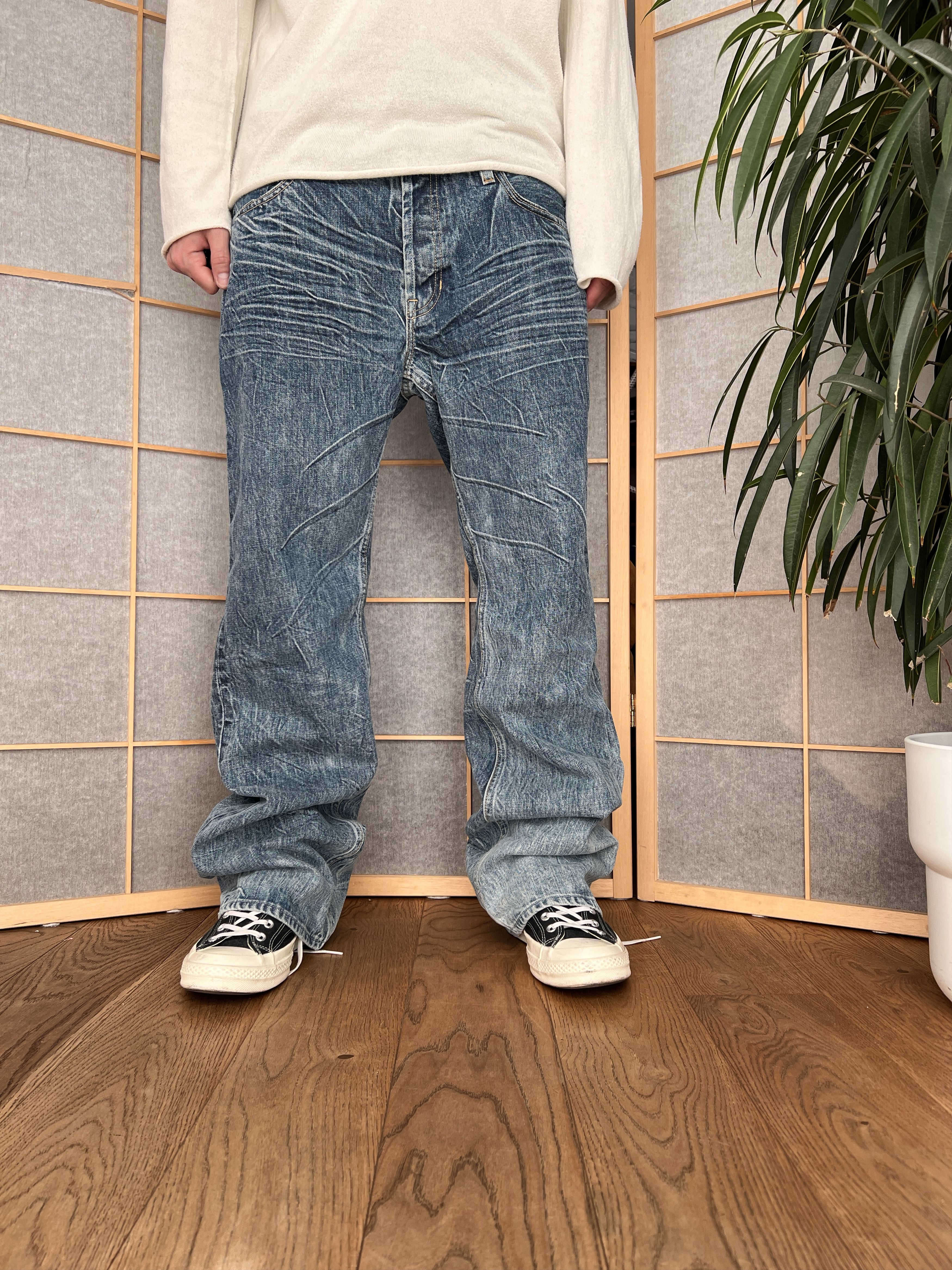 Gap Crazy Y2K GAP boot cut washed denim flared vintage 2000s low Size US 33 - 8 Thumbnail