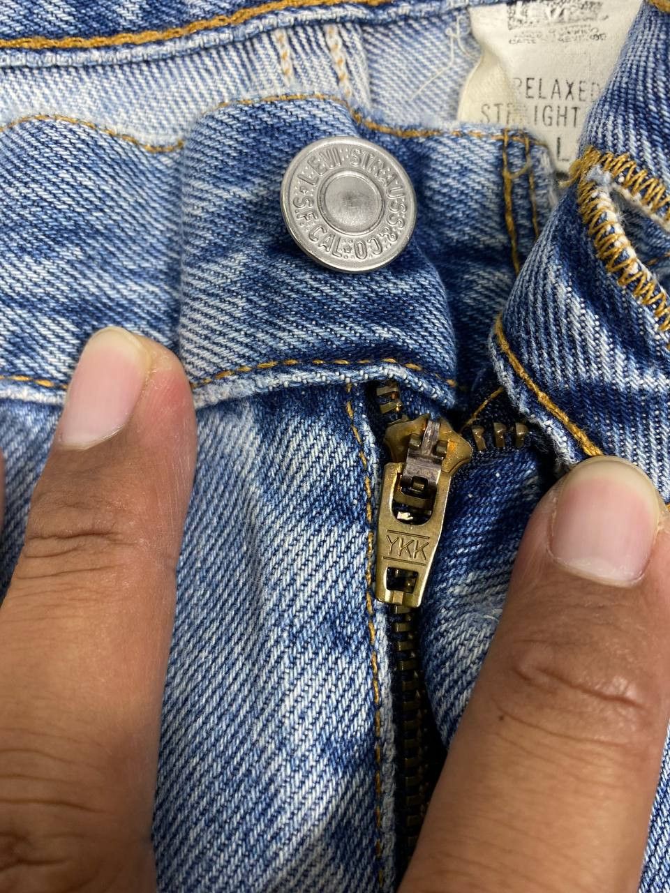 Levi's vintage levis relaxed fit straight leg distressed denim Size US 38 / EU 54 - 14 Thumbnail
