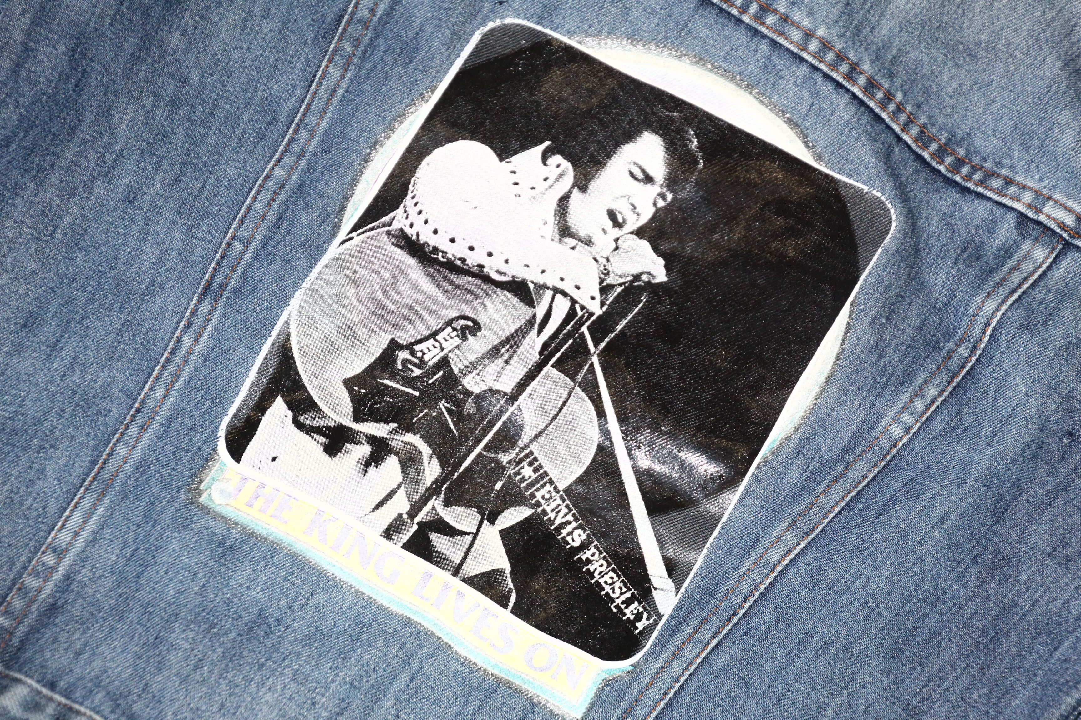 Levi's 70s-80s Levi’s Dnm Trucker Jacket 70500 09 17 Elvis Artwork Size US M / EU 48-50 / 2 - 5 Thumbnail
