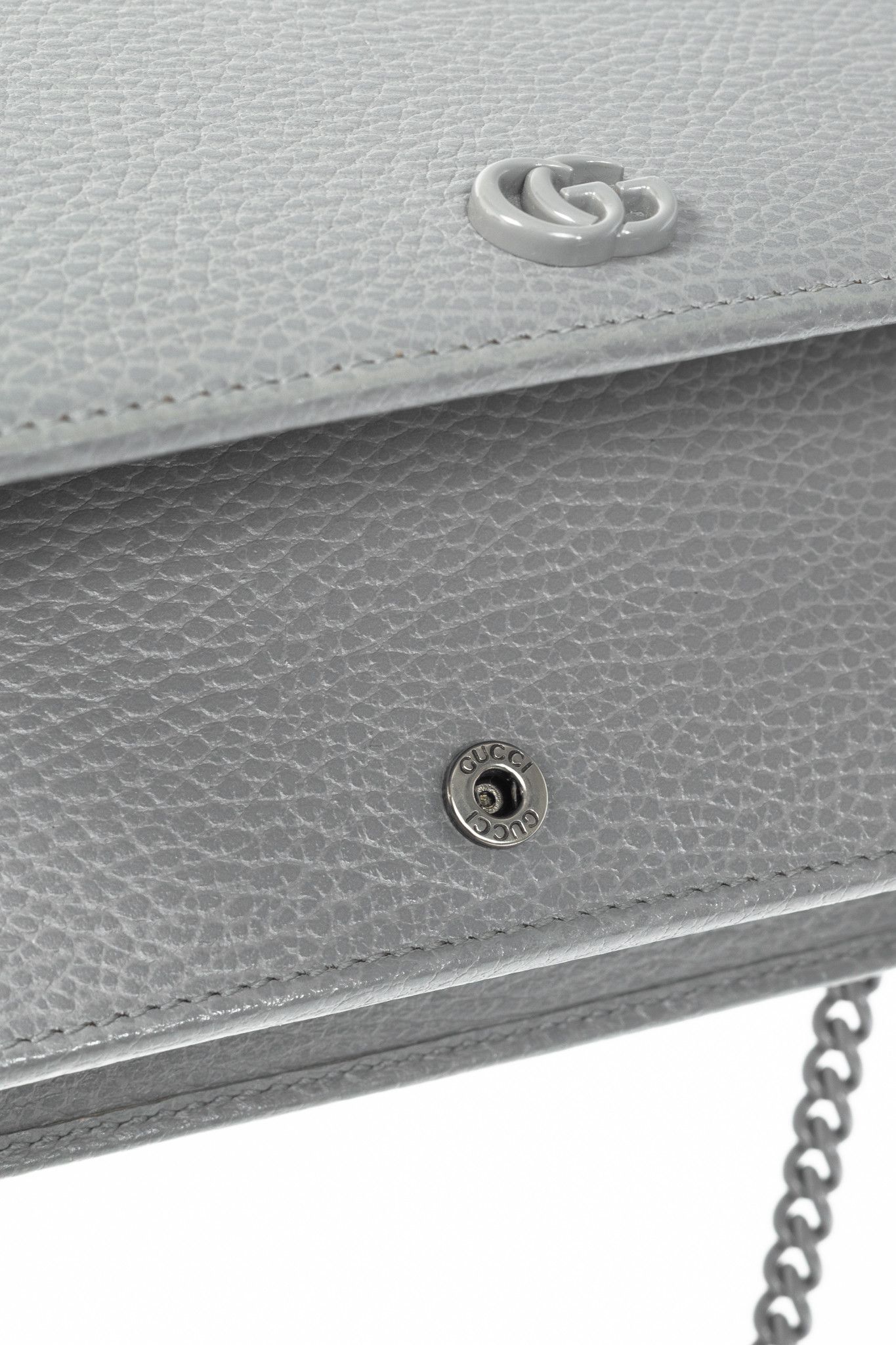 Gucci Gucci Marmont Grey Leather GG Wallet-on-Chain Size ONE SIZE - 10 Thumbnail