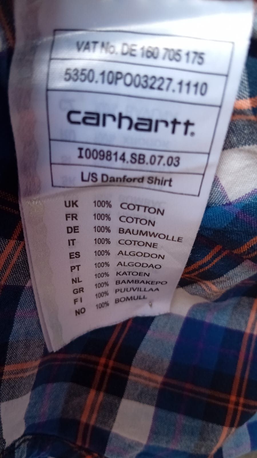 Carhartt Carhartt Danford shirt Checkered Flanel sz L Size US L / EU 52-54 / 3 - 4 Thumbnail