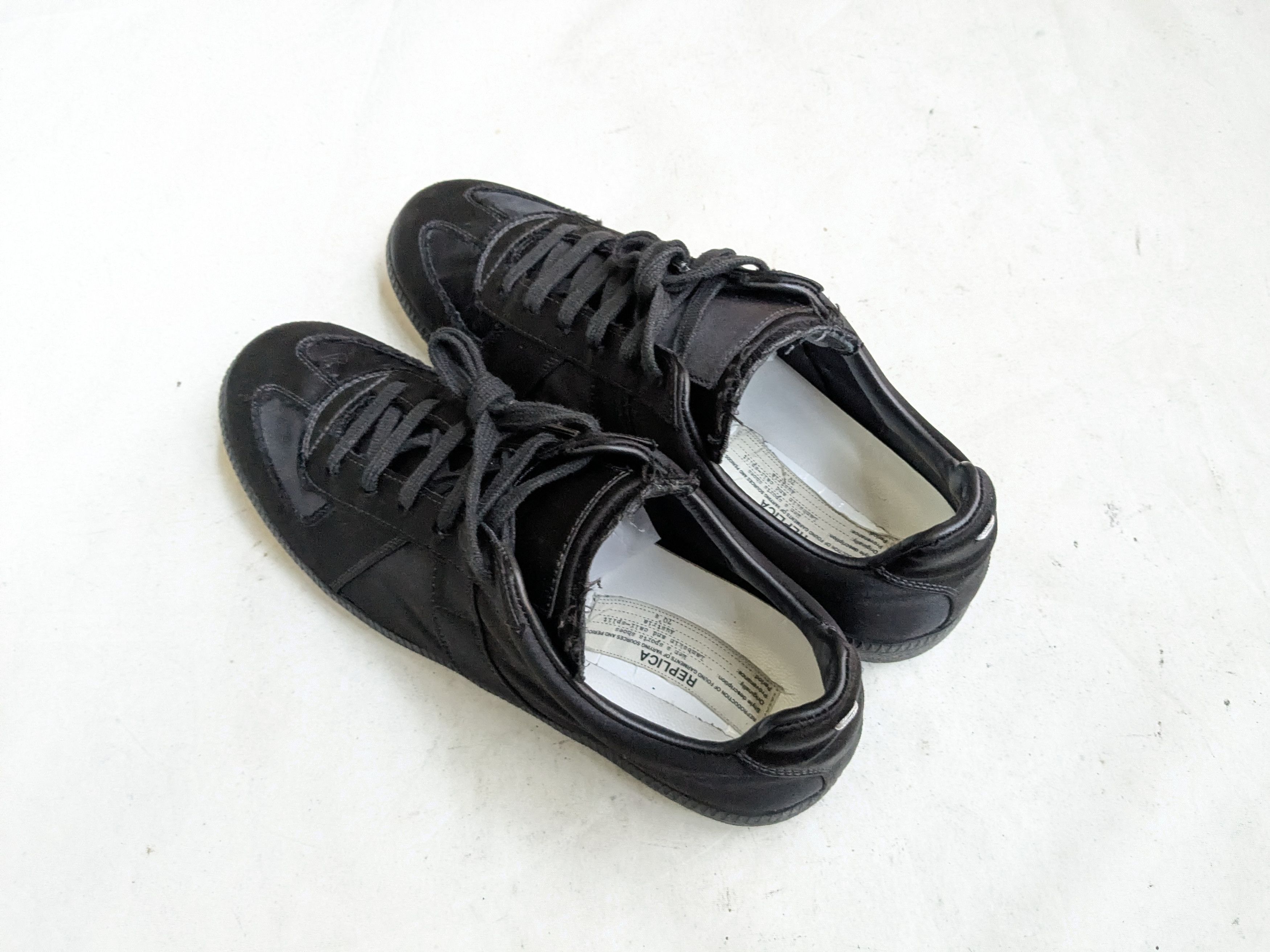 Maison Margiela Maison Margiela GAT Replica Black Satin 9 42 Low Tops Size US 9 / EU 42 - 9 Thumbnail