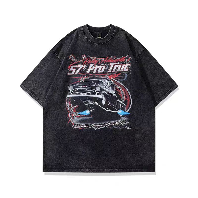 Japanese Brand × Vintage Street Vintage Hip Hop Printed Washed Short Sleeve T-Shirt Size US XL / EU 56 / 4 - 1 Thumbnail
